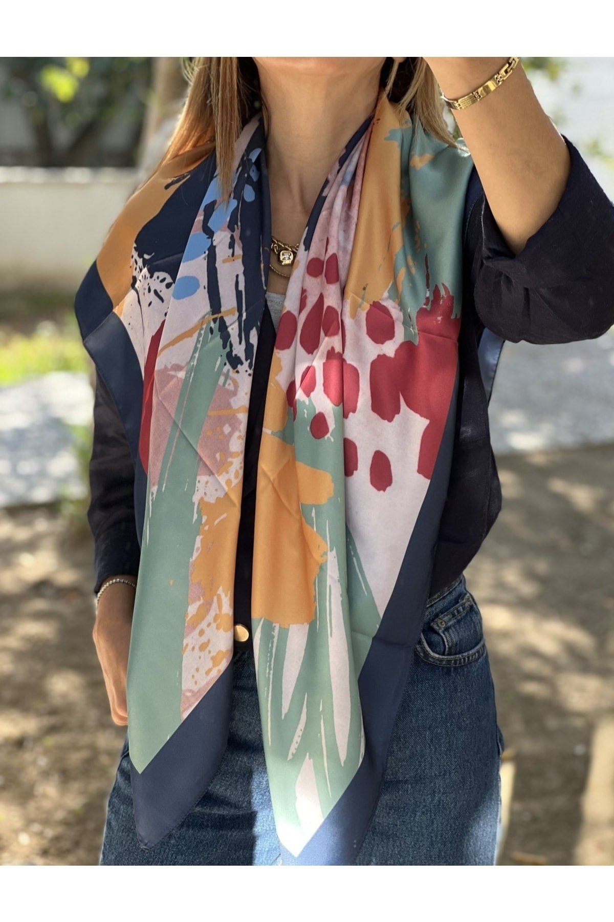 Rosa Ipek Saten Eşarp
