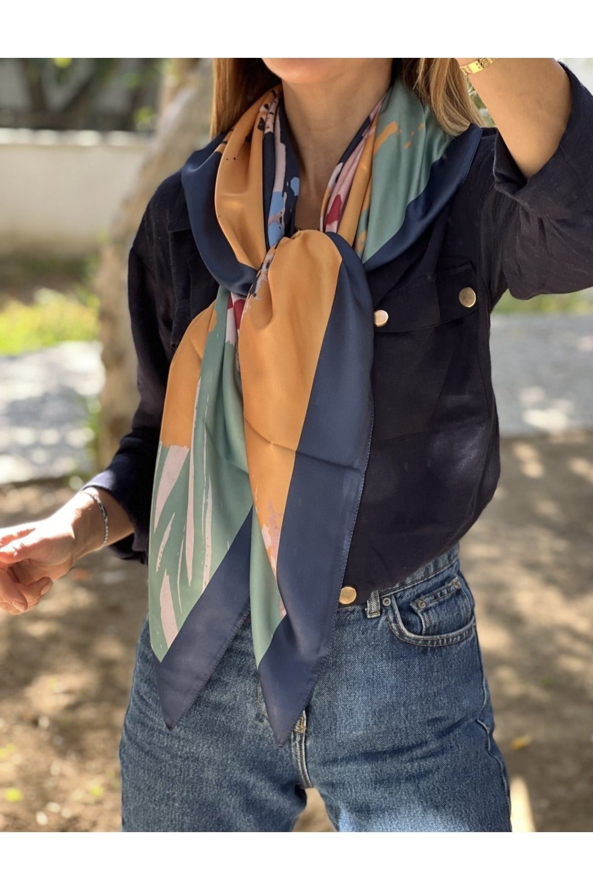 Rosa Ipek Saten Eşarp