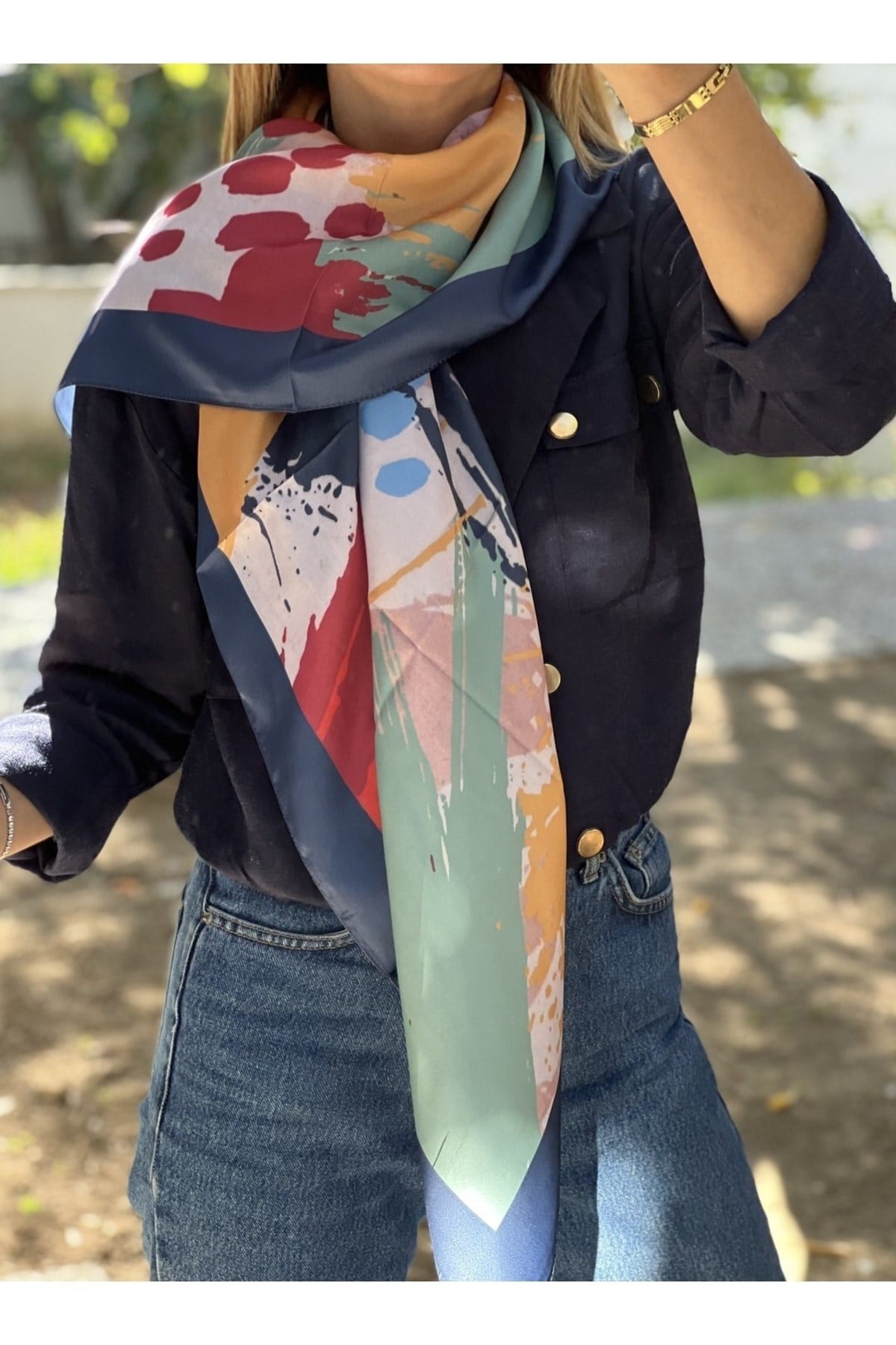 Rosa Ipek Saten Eşarp