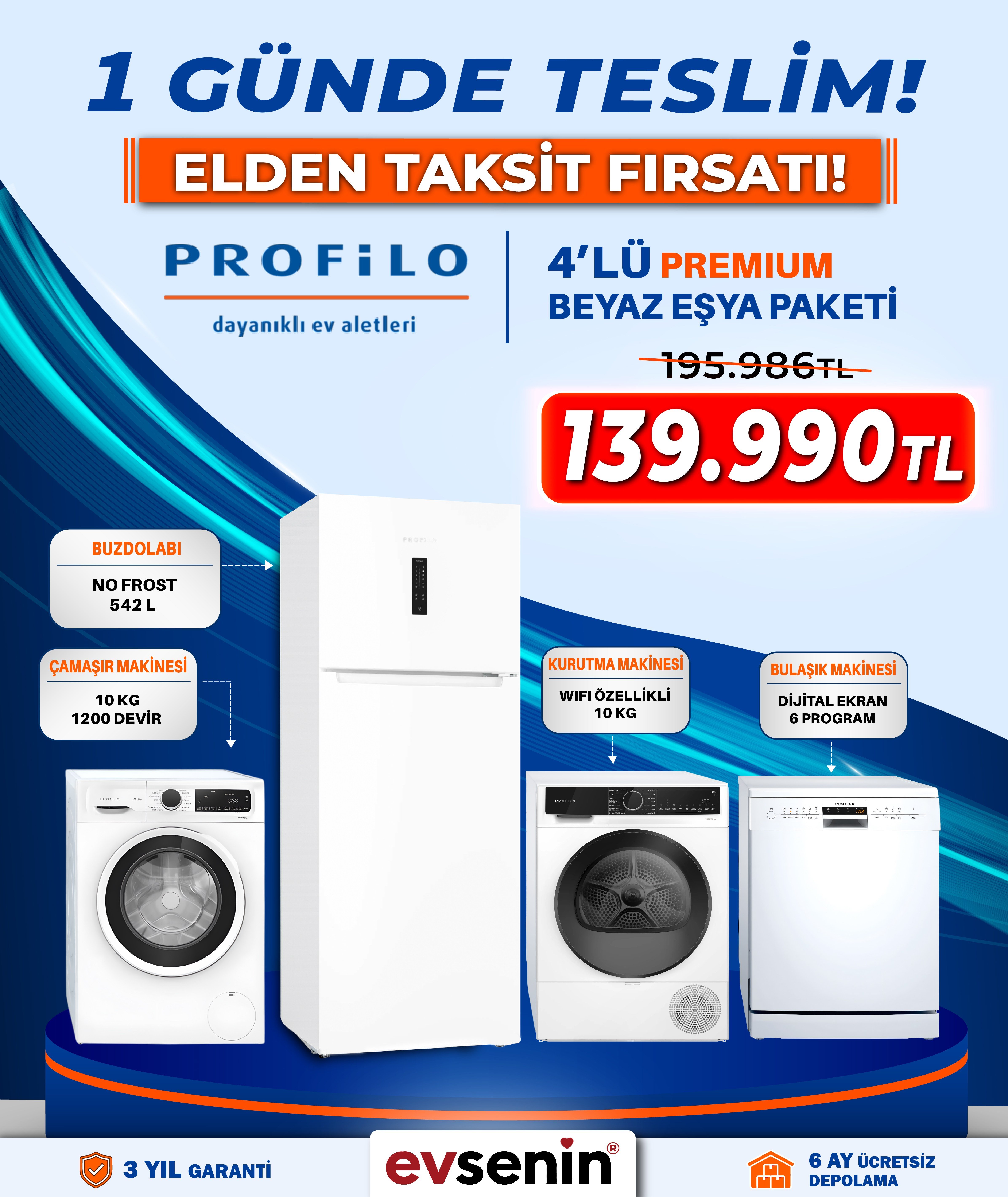 Profilo Beyaz Eşya Paketi 5