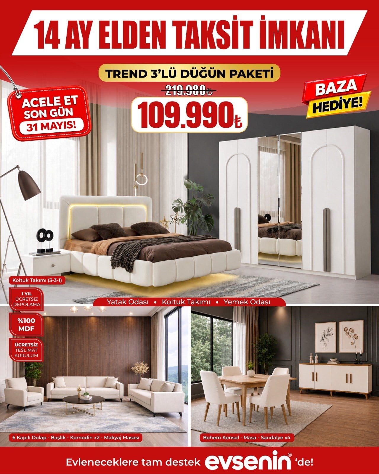 Trend 3'lü Dügün Paketi
