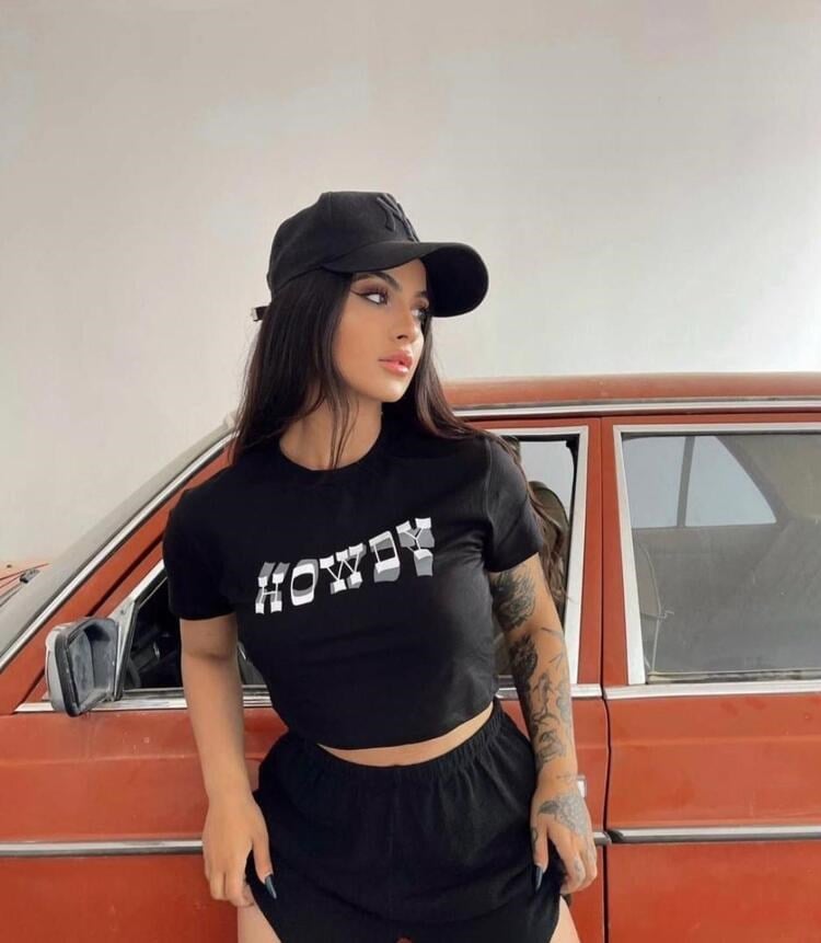 HOWDY BASKI CROP TİŞÖRT