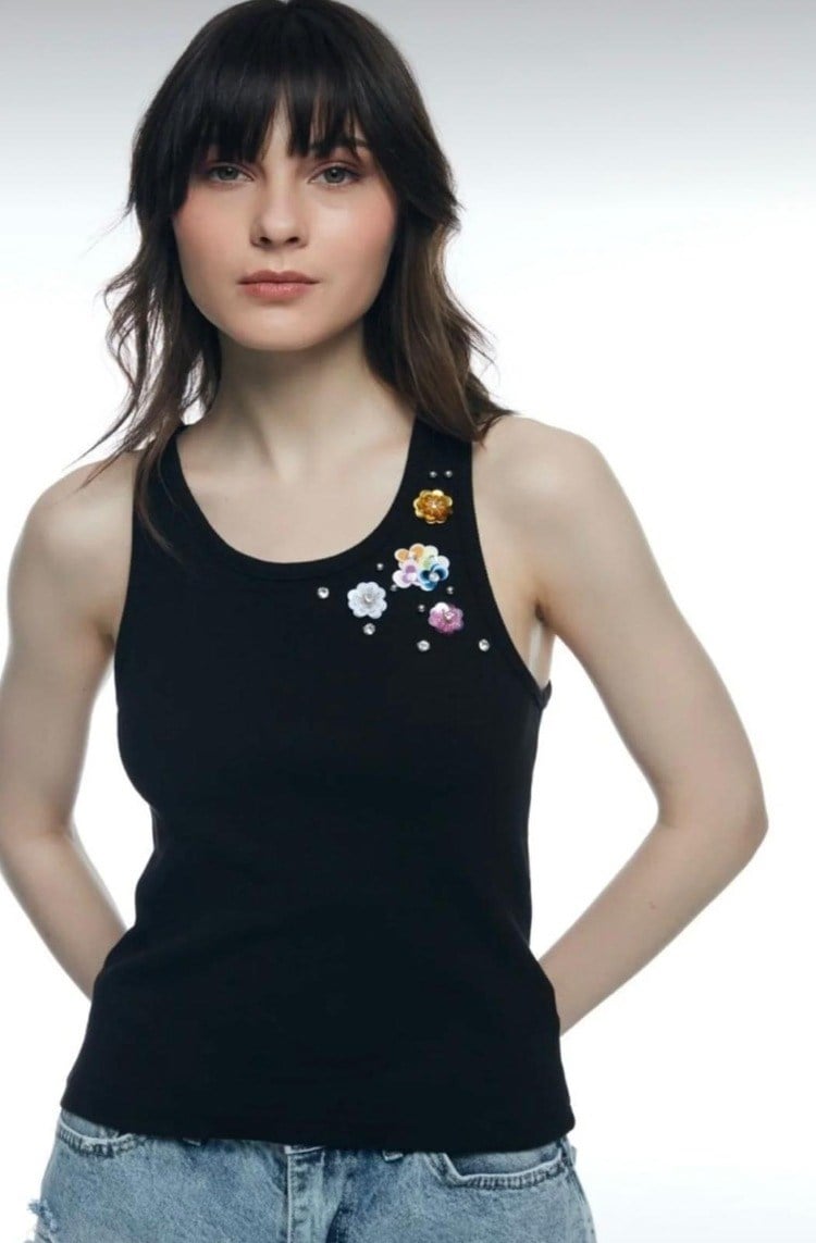 LUXURY WOMAN ÇİÇEK İŞLEMELİ TASARIM BODY
