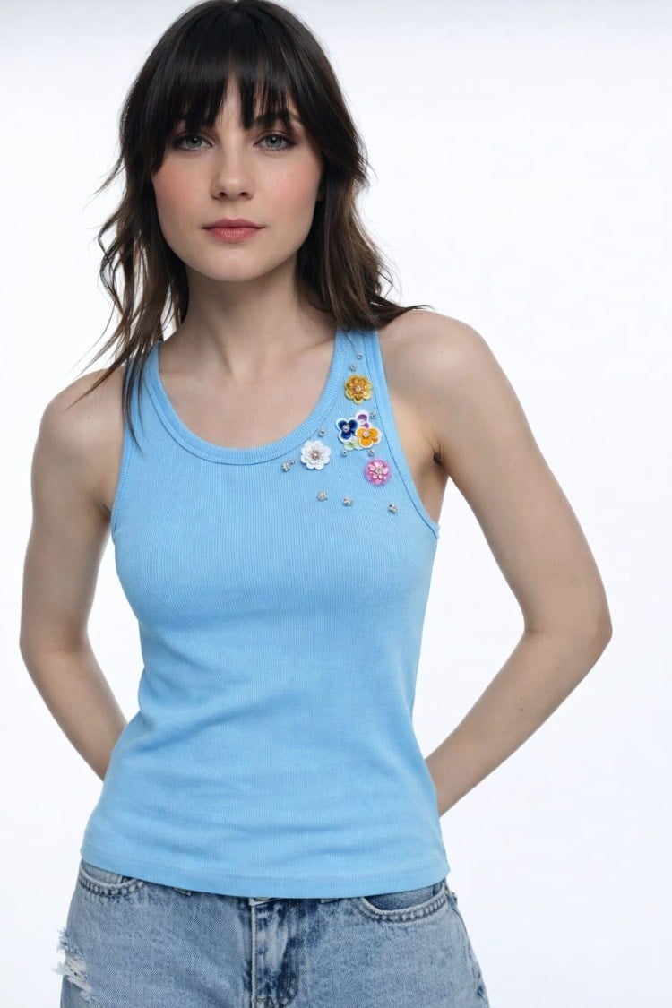 LUXURY WOMAN ÇİÇEK İŞLEMELİ TASARIM BODY