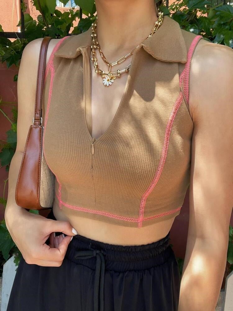 POLO YAKA CROP BODY