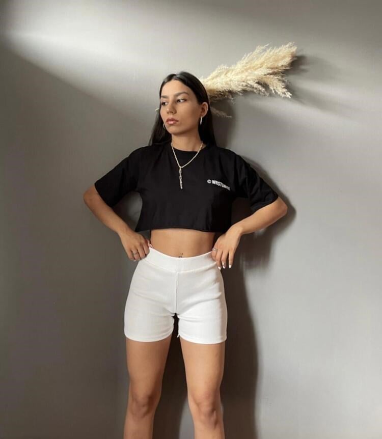 STREET FASHİON GİRL CROP TİŞÖRT