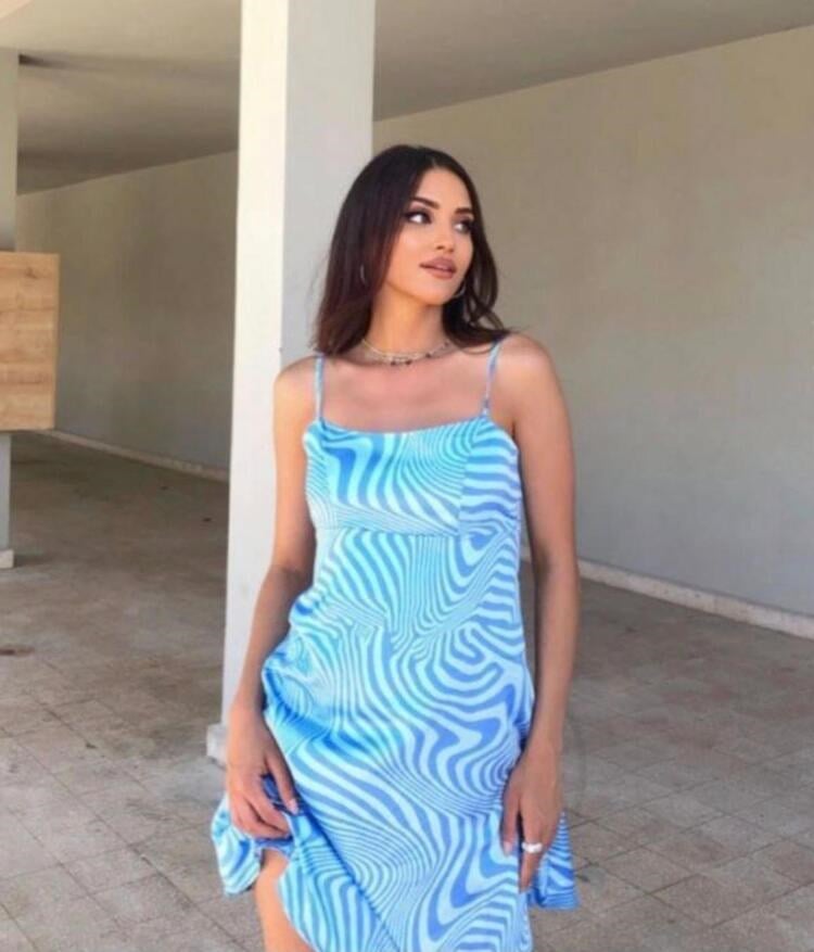 WOMAN BLUE TASARIM PİNTEREST ELBİSE