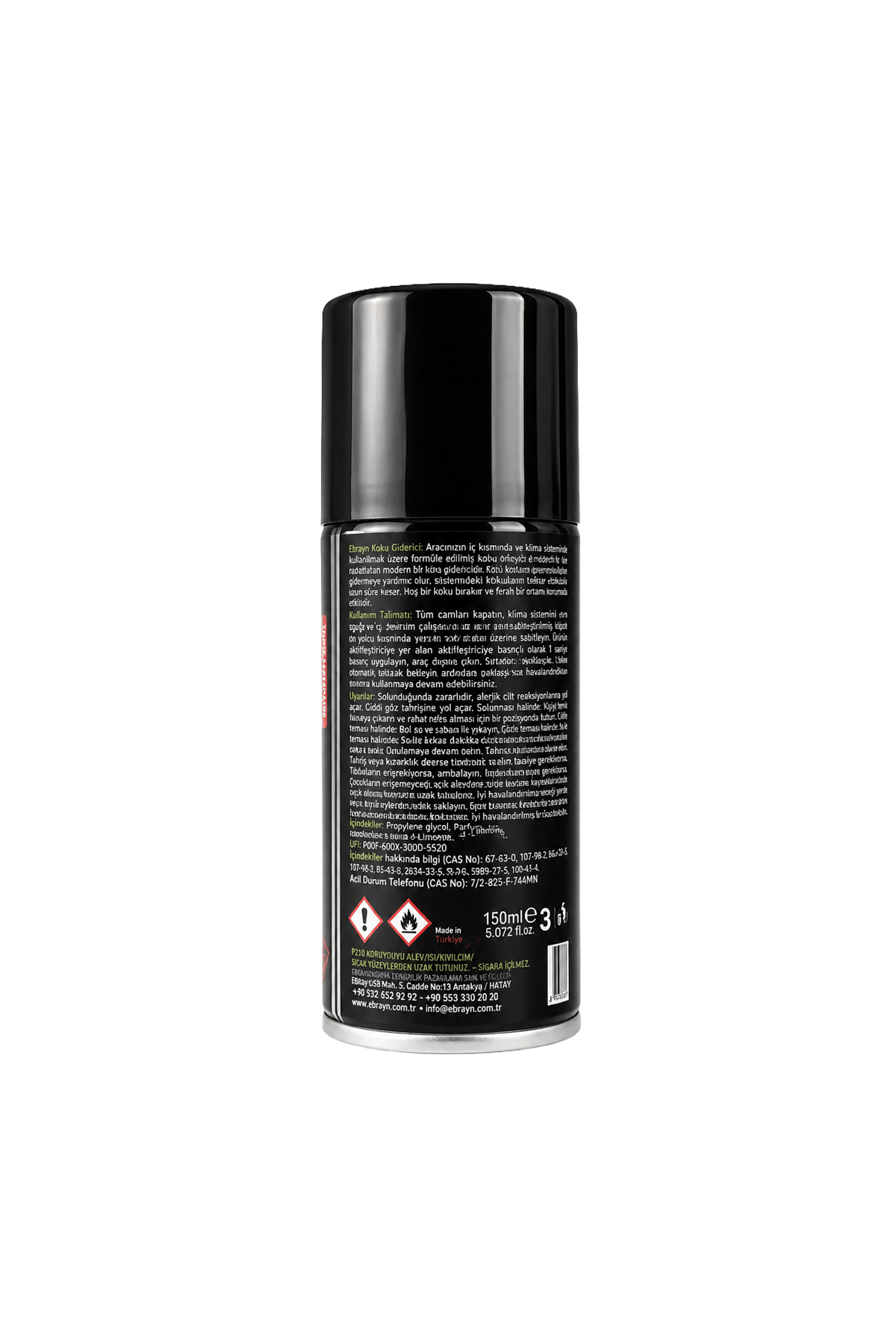 Ebrayn Araç İçi ve Klima Koku Giderici Arya 150 ml - Klima Bombası