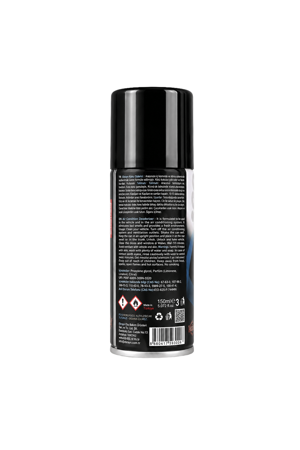 Ebrayn Araç İçi ve Klima Koku Giderici Harmony 150 ml - Klima Bombası