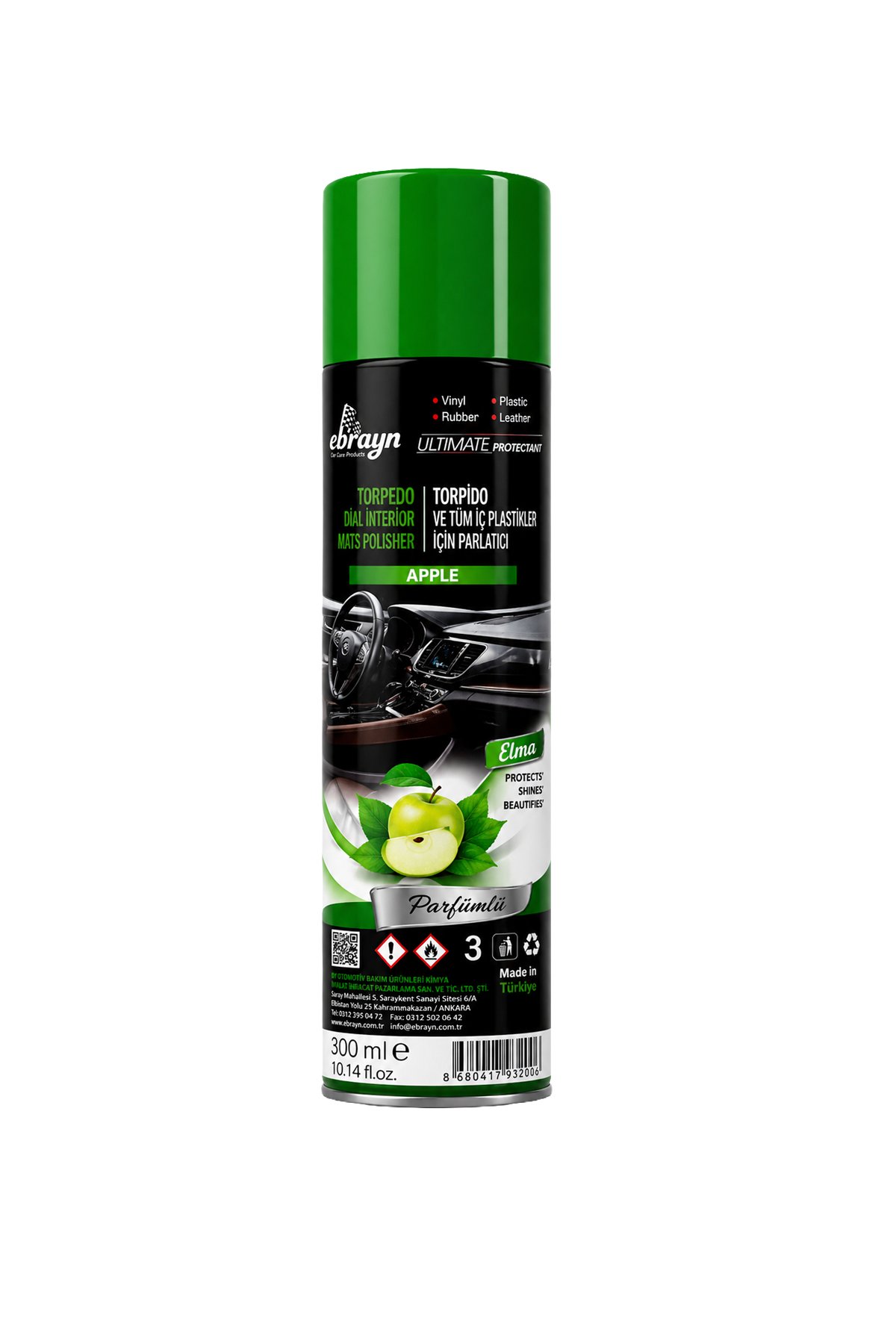 Ebrayn Elma Kokulu Torpido Parlatıcı Sprey 300 ml