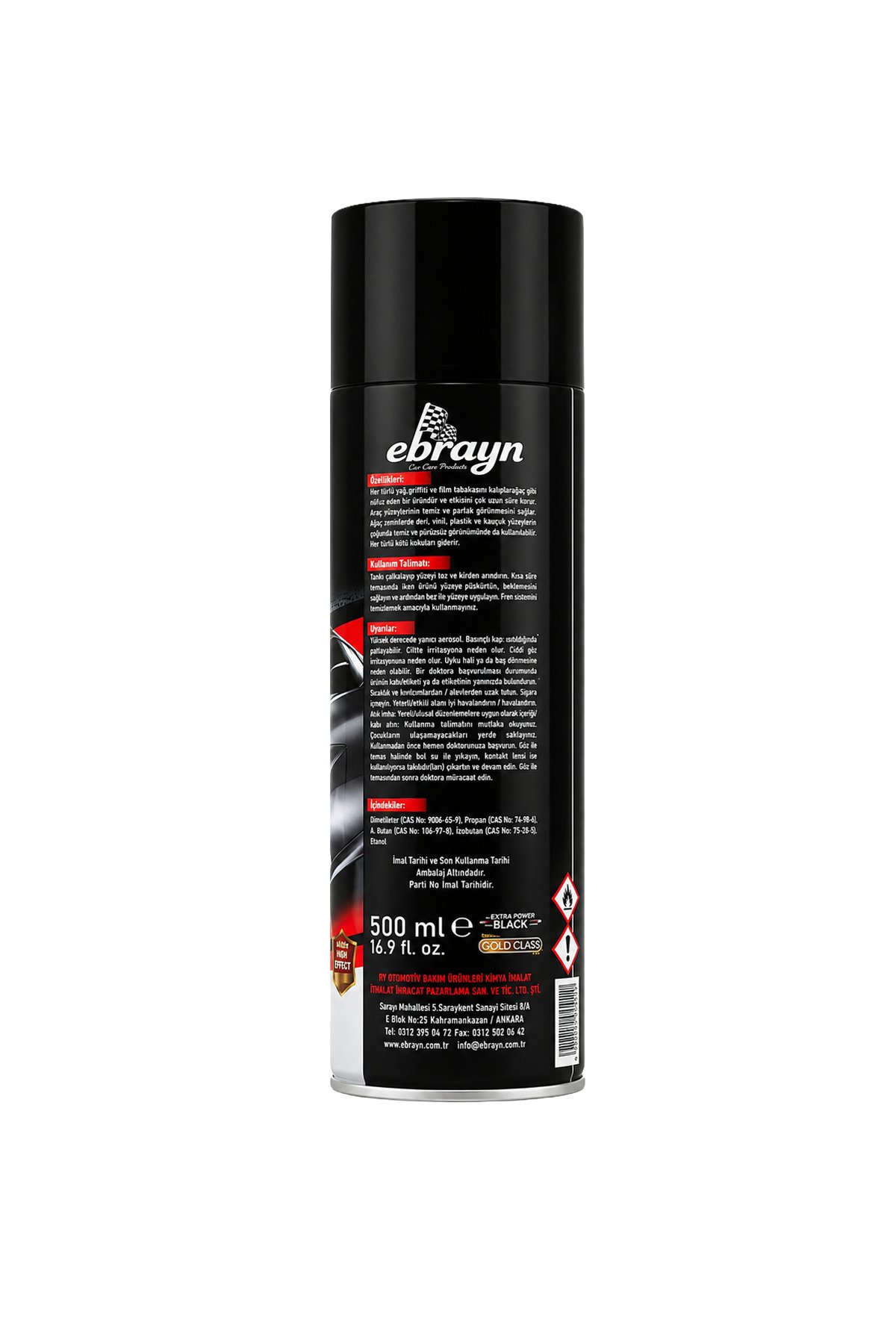 Ebrayn Lastik Parlatıcı Sprey 500 ml - Ultimate Protectant Hızlı Uygulama