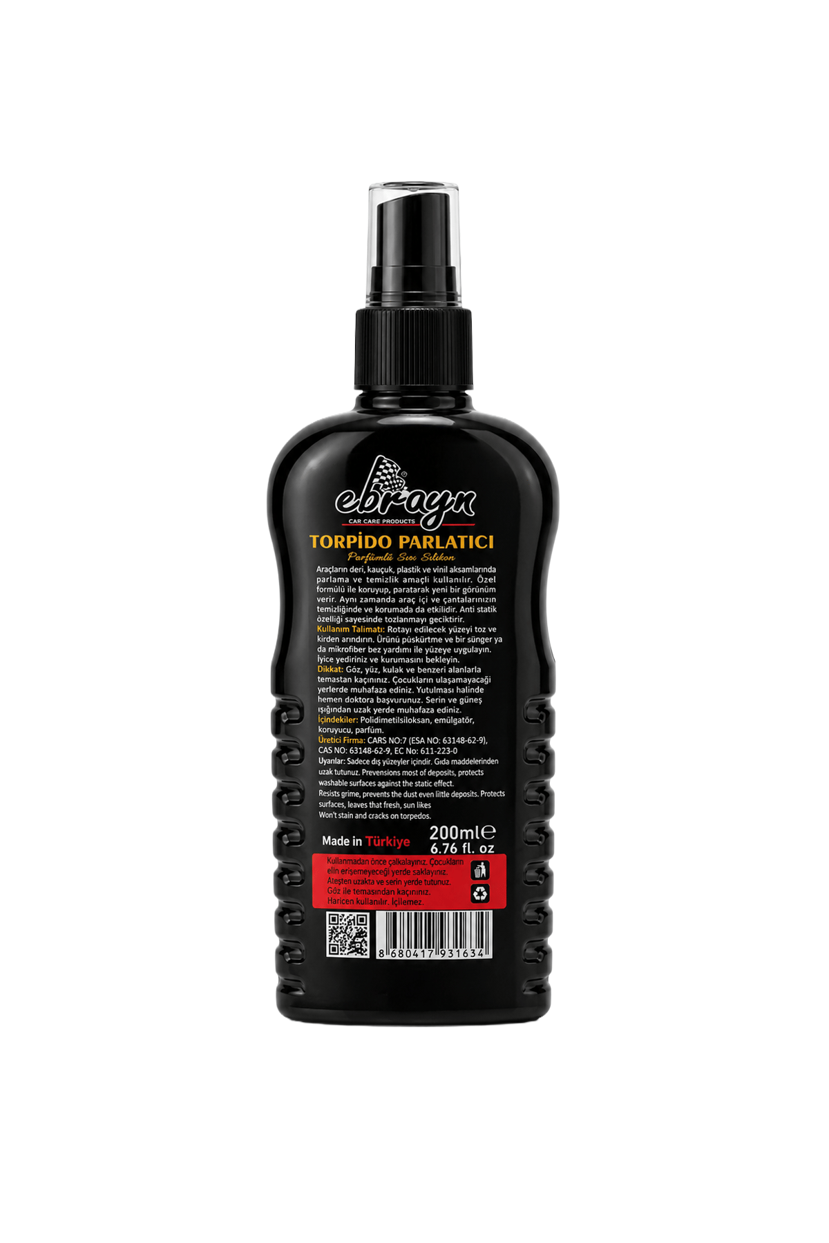 Ebrayn Sakız Kokulu Torpido Parlatıcı Süt Silikon 200 ml