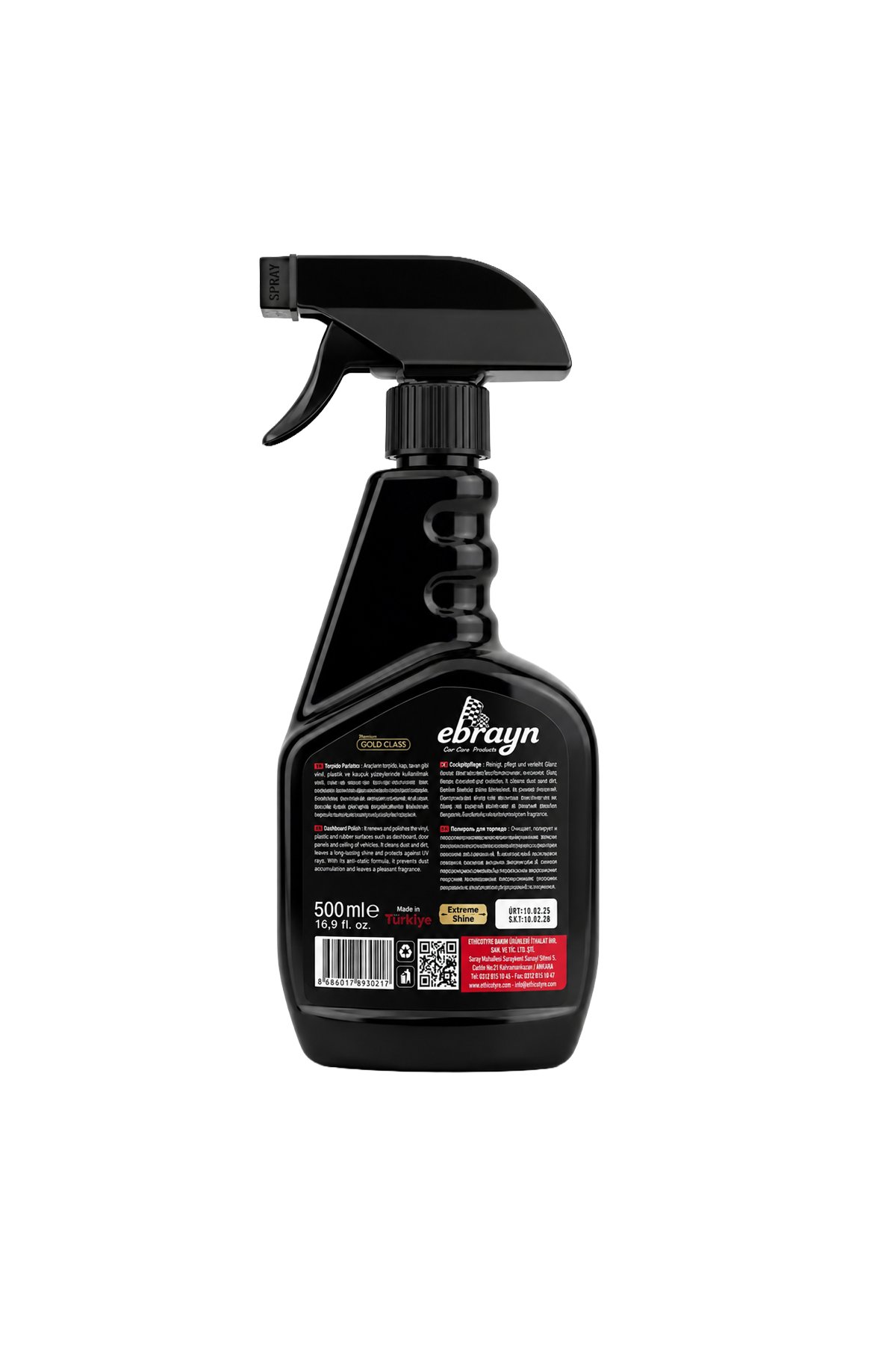 Ebrayn Torpido Parlatıcı Süt Silikon Sprey 500 ml - Anti-Statik Koruyucu ve Yenileyici