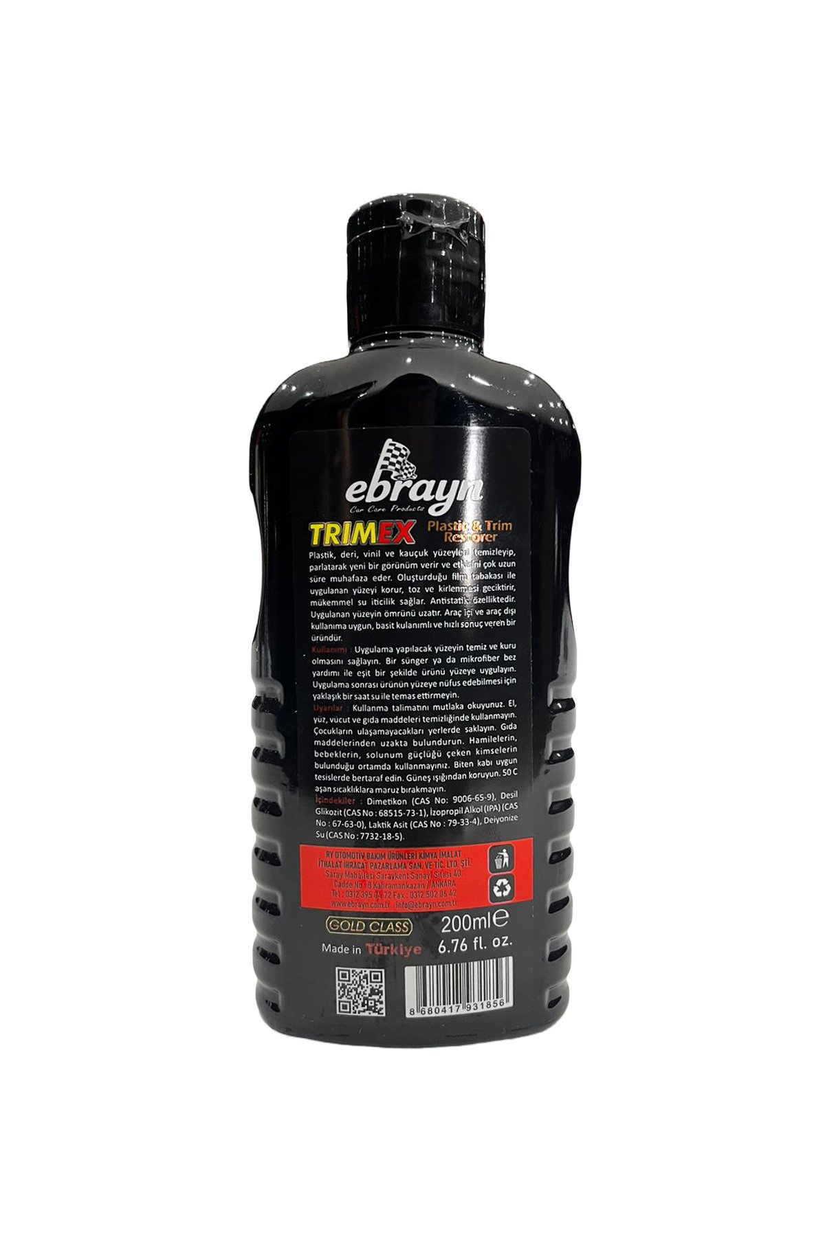 Ebrayn Trimex Plastik ve Kauçuk Yenileyici Parlatıcı 200 ml - Dış Aksam Restoratör