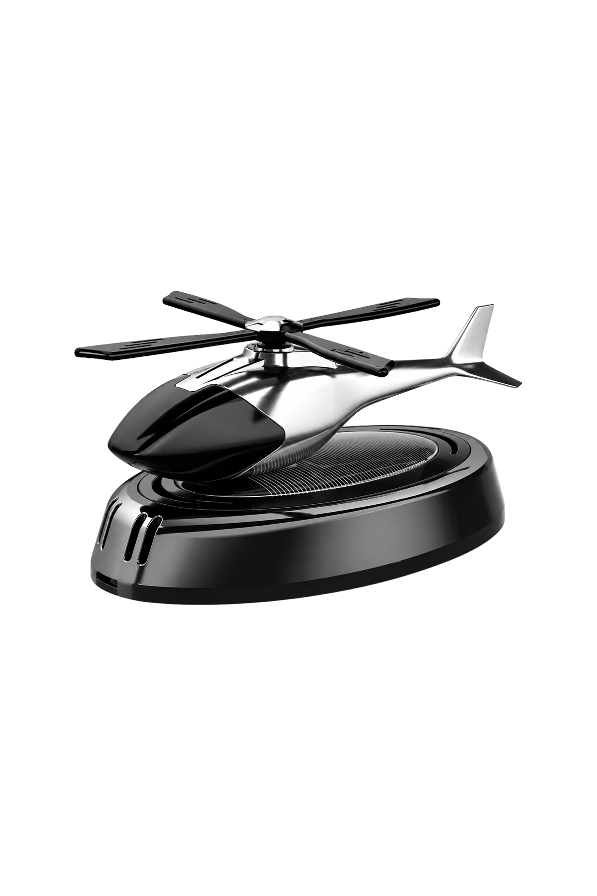 Güneş Enerjisi ile Çalışan Helikopter Tasarımlı Lüks Araç Parfümü ve Difüzörü