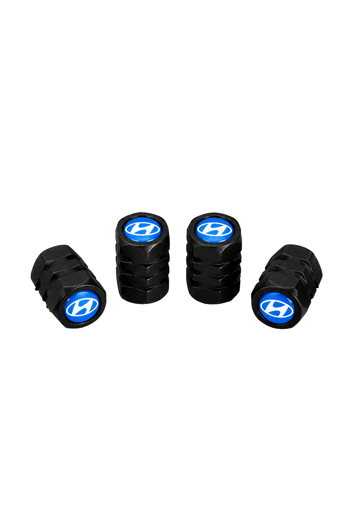 Hyundai Logo Baskılı Universal Sibop Kapağı Seti - Siyah (4 Adet)