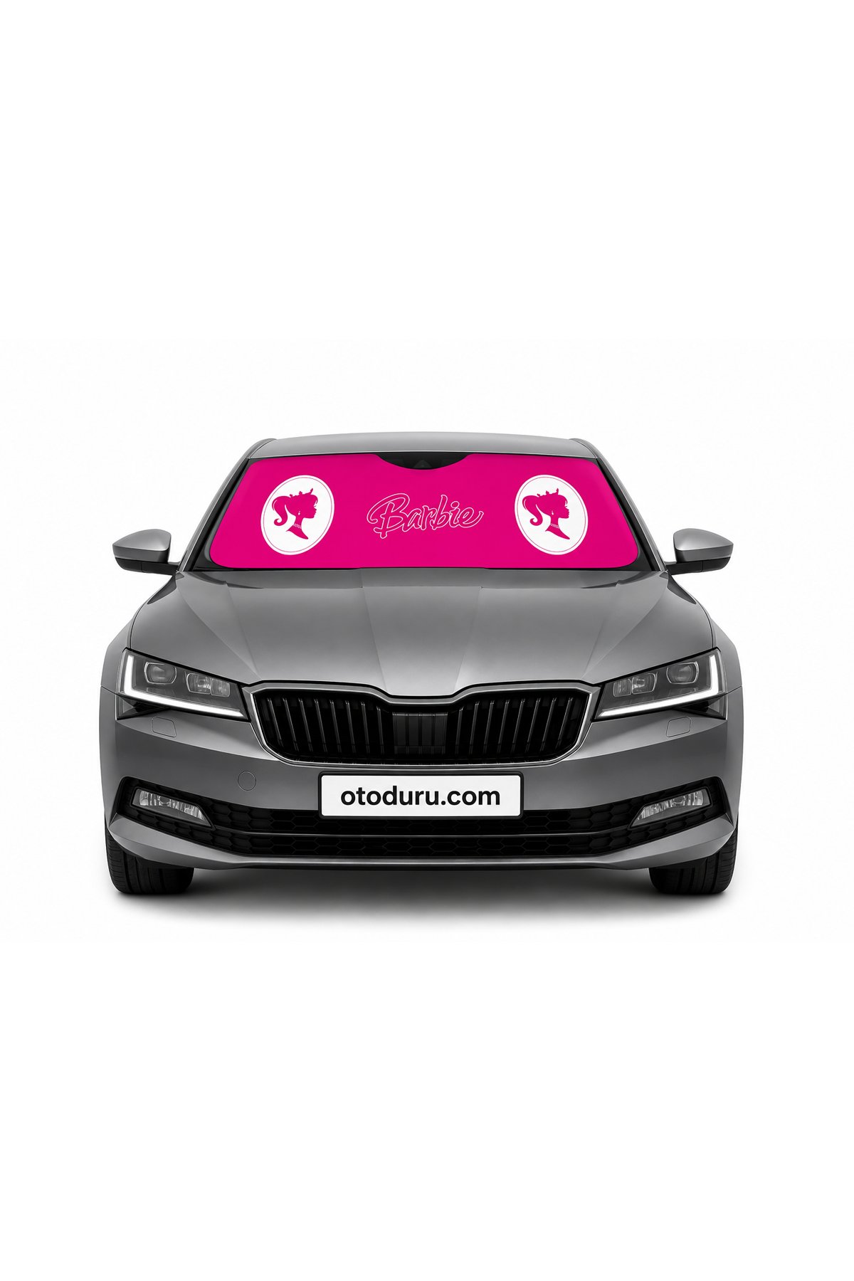 OEM Barbie Pembe Tasarımlı Dijital Baskılı Katlanır Ön Cam Güneşliği
