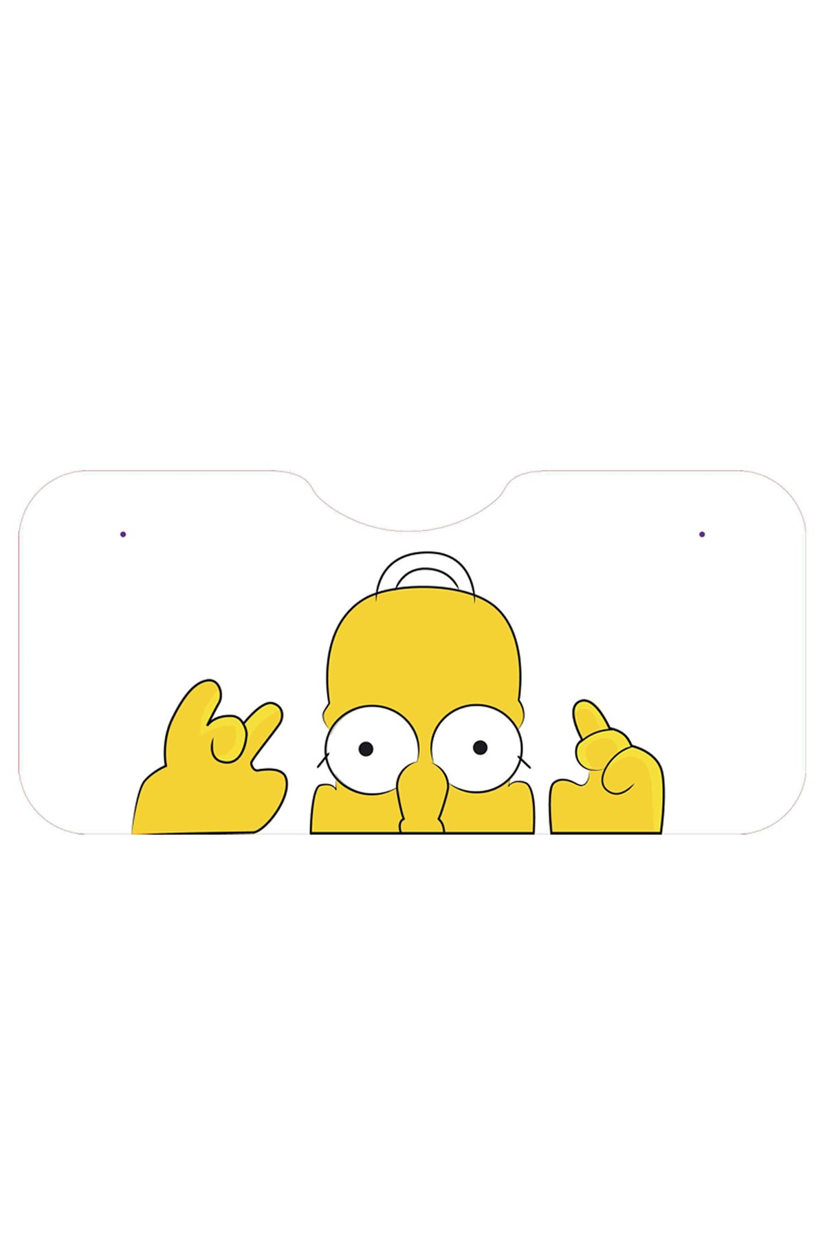 OEM Homer Simpson Şaşkın Tasarımlı Dijital Baskılı Katlanabilir Ön Cam Güneşliği