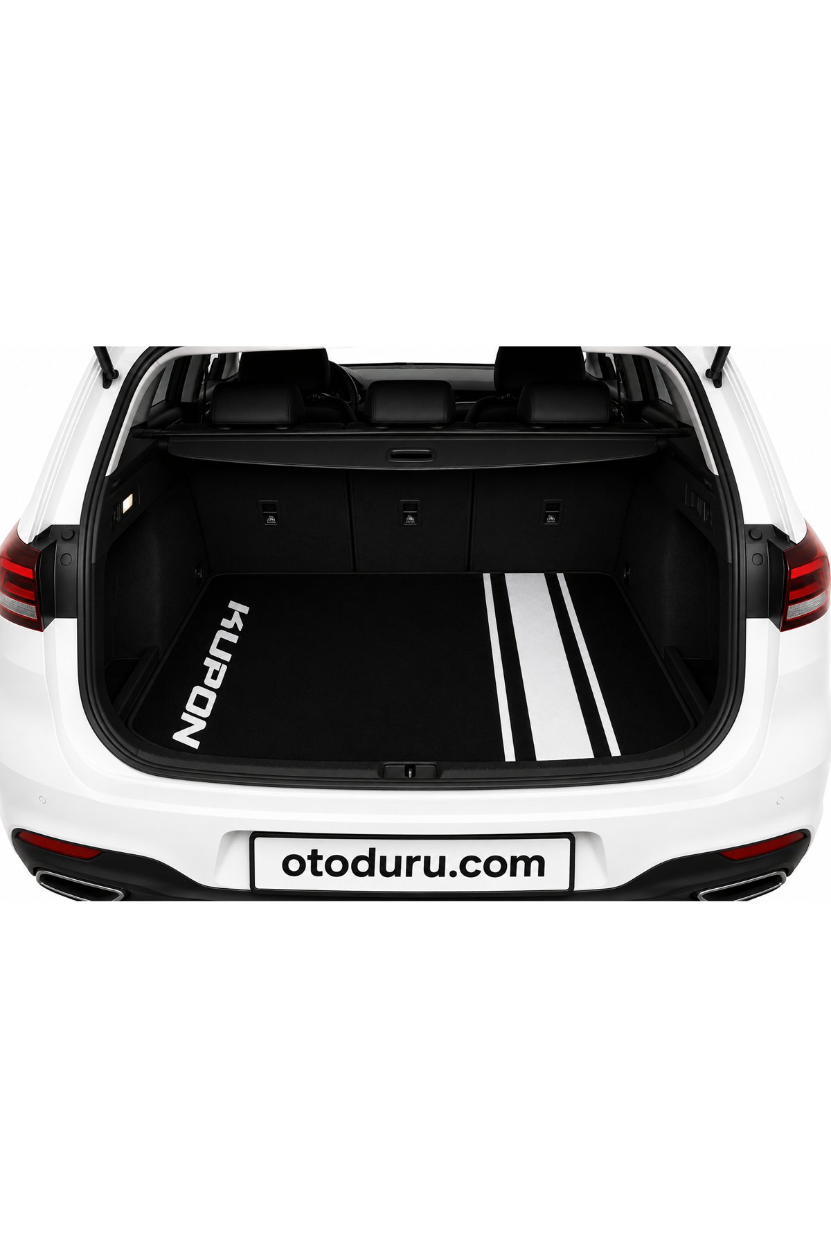 OEM Kupon Şerit Tasarımlı Premium Bagaj Halısı (Siyah)