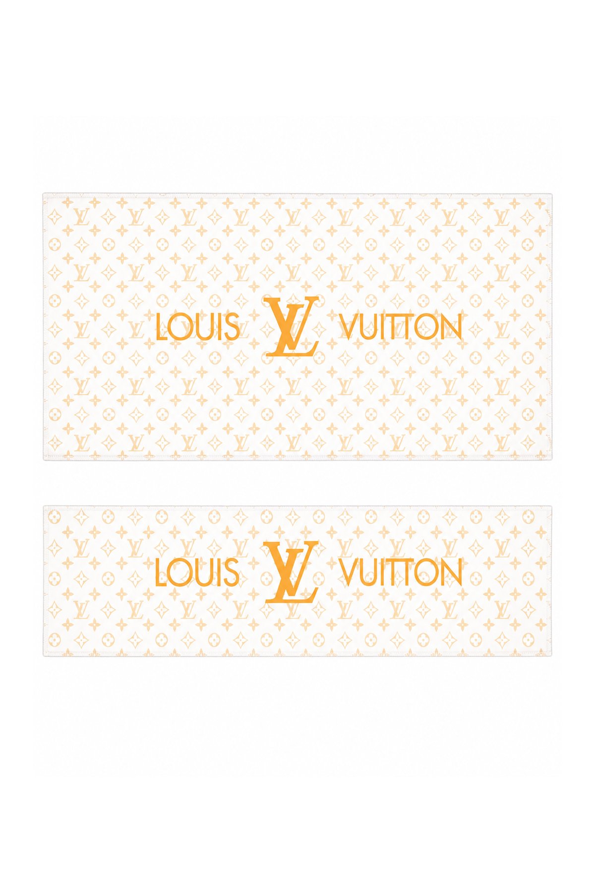 OEM Louis Vuitton Monogram Gold Tasarımlı 2'li Torpido ve Pandizot Koruyucu Havlu Seti