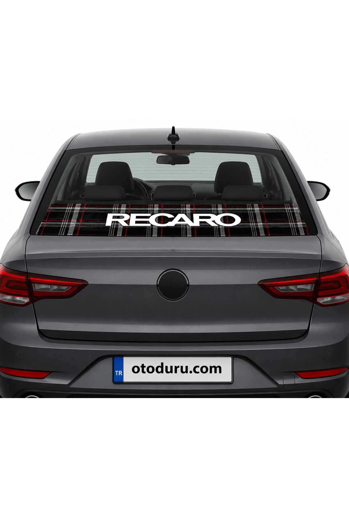 OEM RECARO Ekose Tasarımlı 2'li Torpido ve Pandizot Koruyucu Havlu Seti