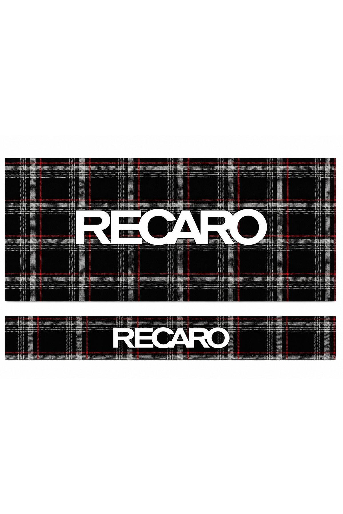 OEM RECARO Ekose Tasarımlı 2'li Torpido ve Pandizot Koruyucu Havlu Seti