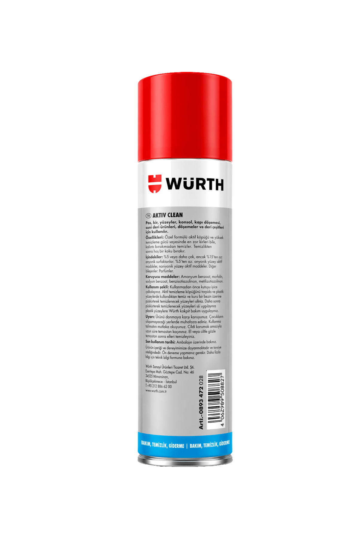 Würth Aktiv Clean Aktif Köpüklü Temizleyici 500 ml