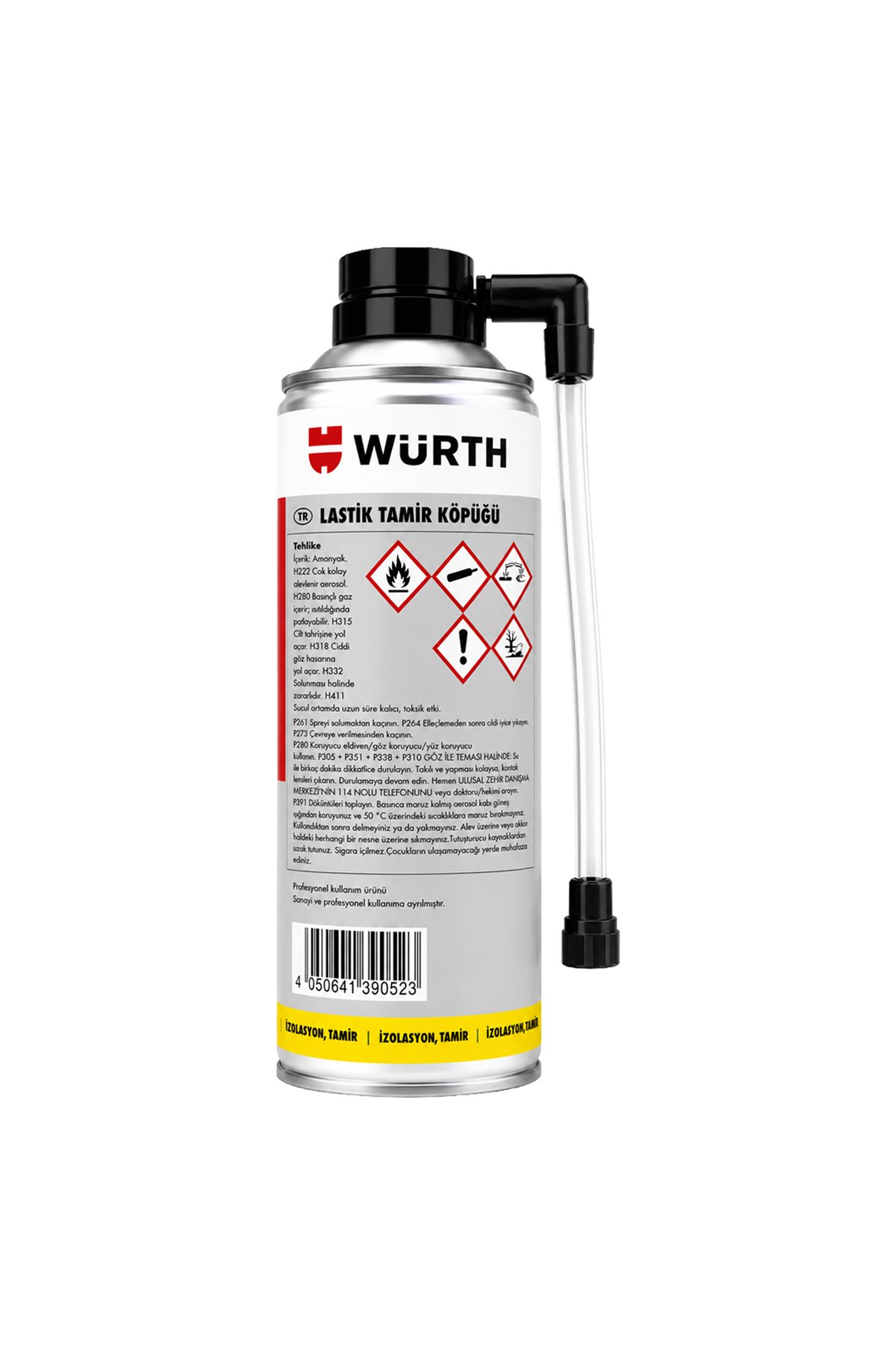 Würth Lastik Tamir Köpüğü 300 ml - Acil Durum Lastik Onarıcı ve Şişirici Sprey