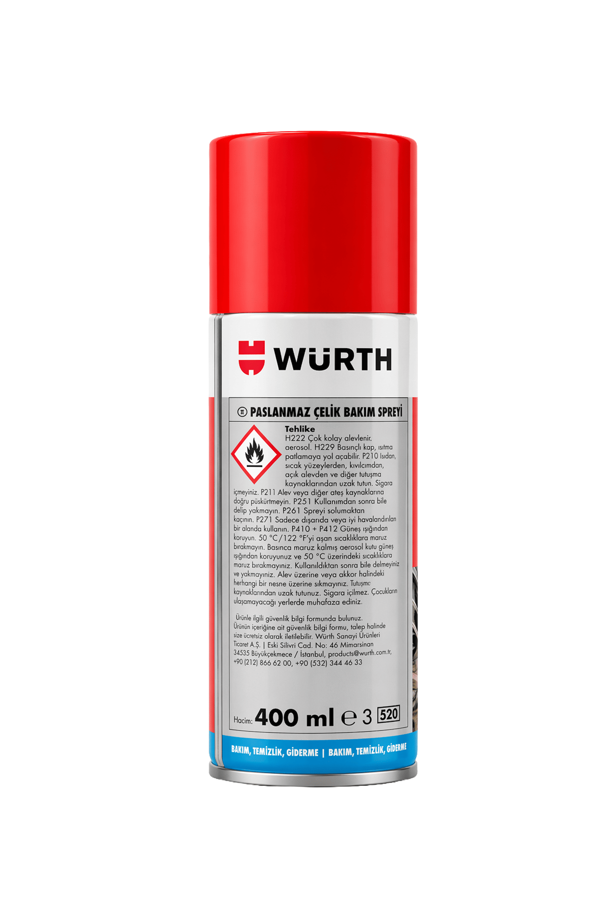 Würth Paslanmaz Çelik Bakım Spreyi 400 ml