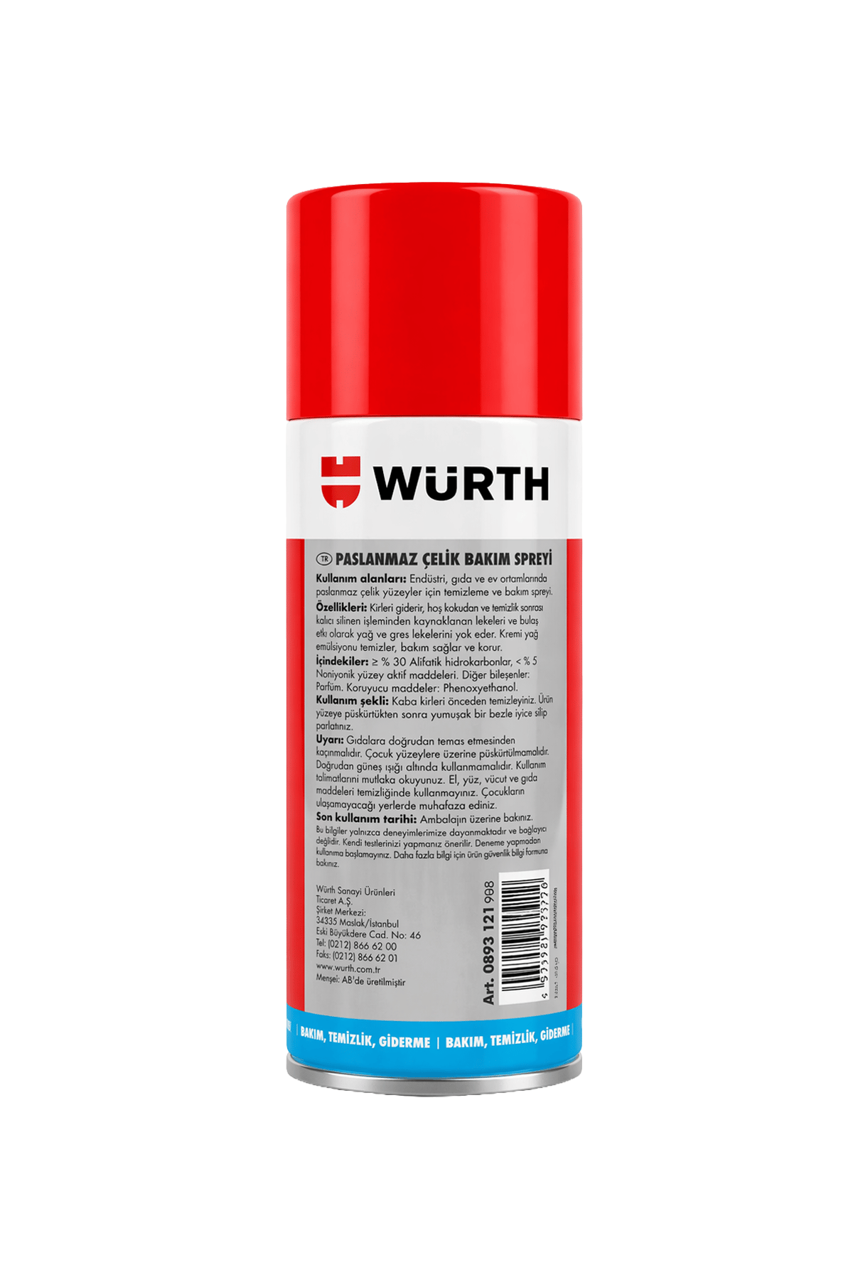 Würth Paslanmaz Çelik Bakım Spreyi 400 ml