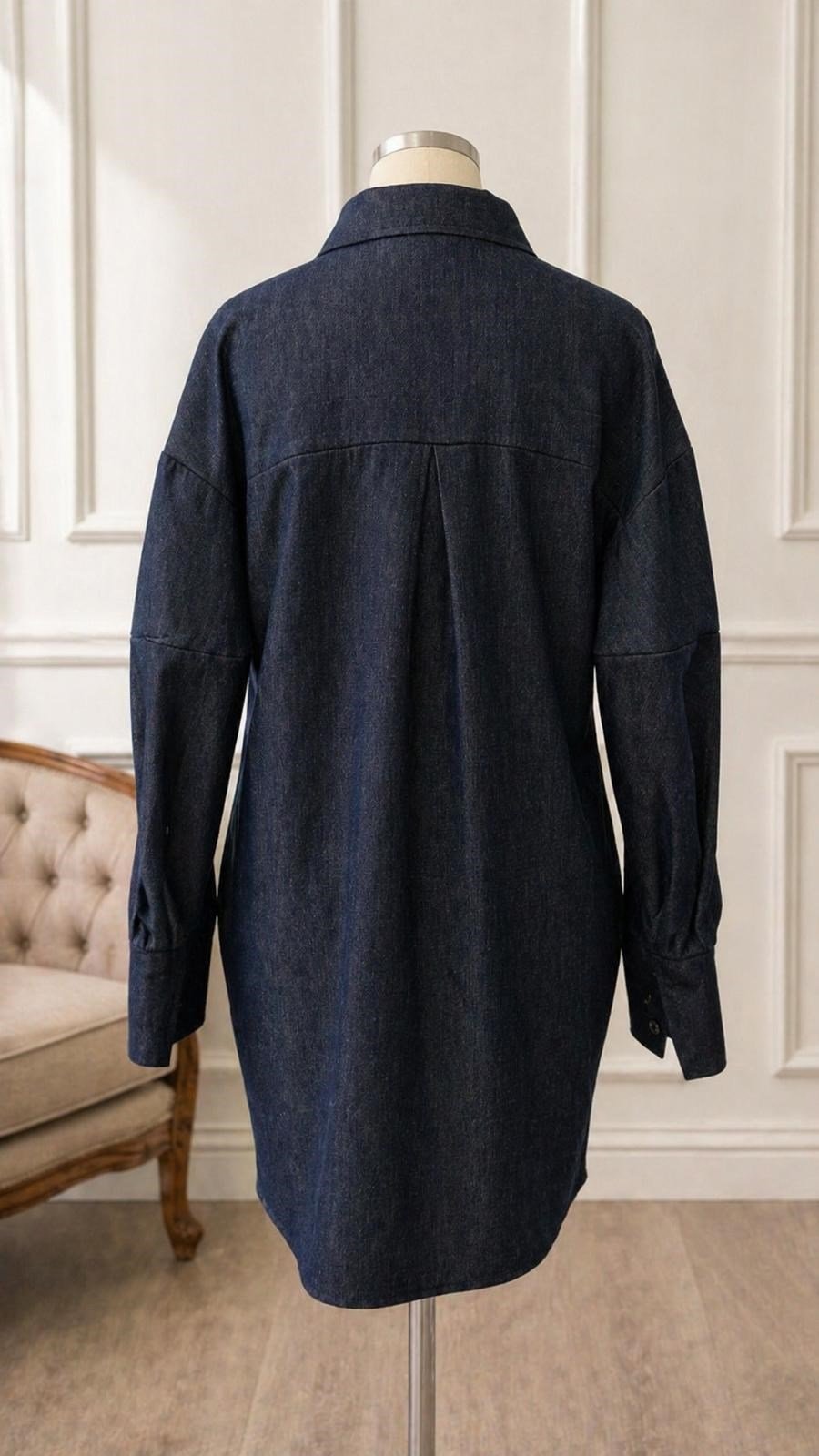 Oversize Kemer Detaylı Elbise