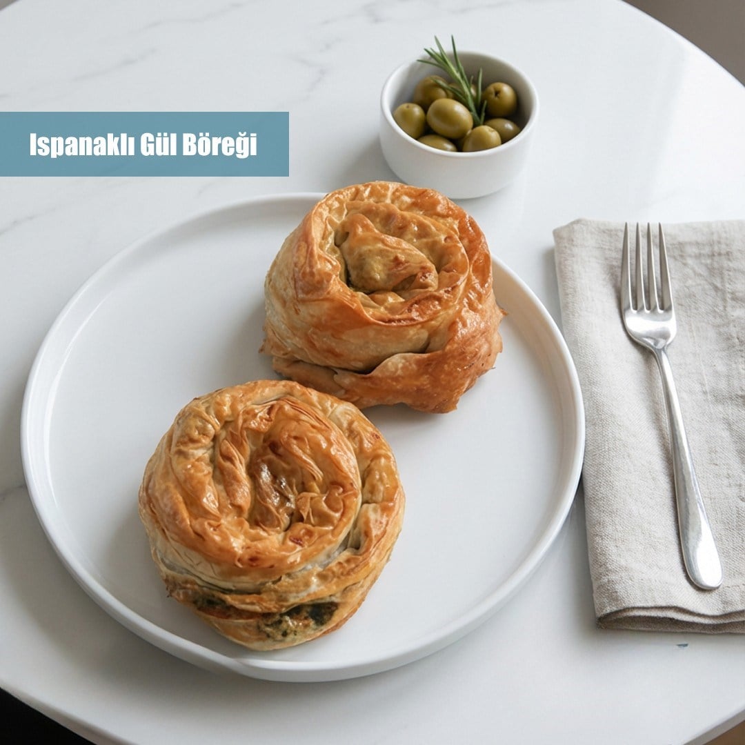 Ispanaklı Gül Böreği