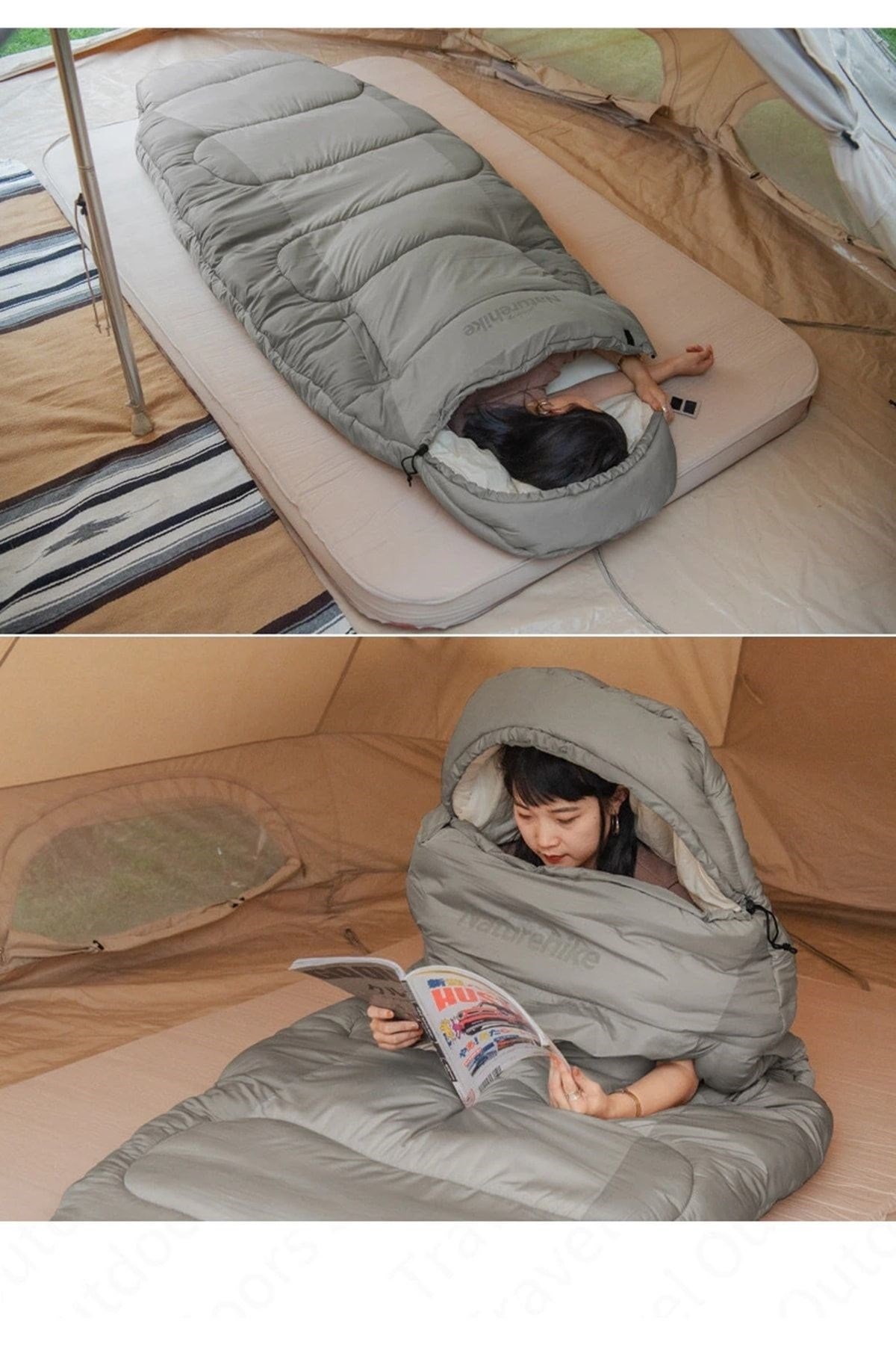 Naturehike Ps200 Oval Ultralight Uyku Tulumu -4°c ( Cloudy Grey )