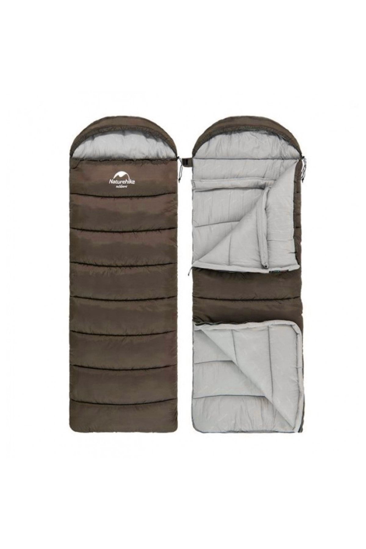 Naturehike U250 Zarf Tarzı Kapüşonlu Uyku Tulumu -10°C Kahverengi-Right