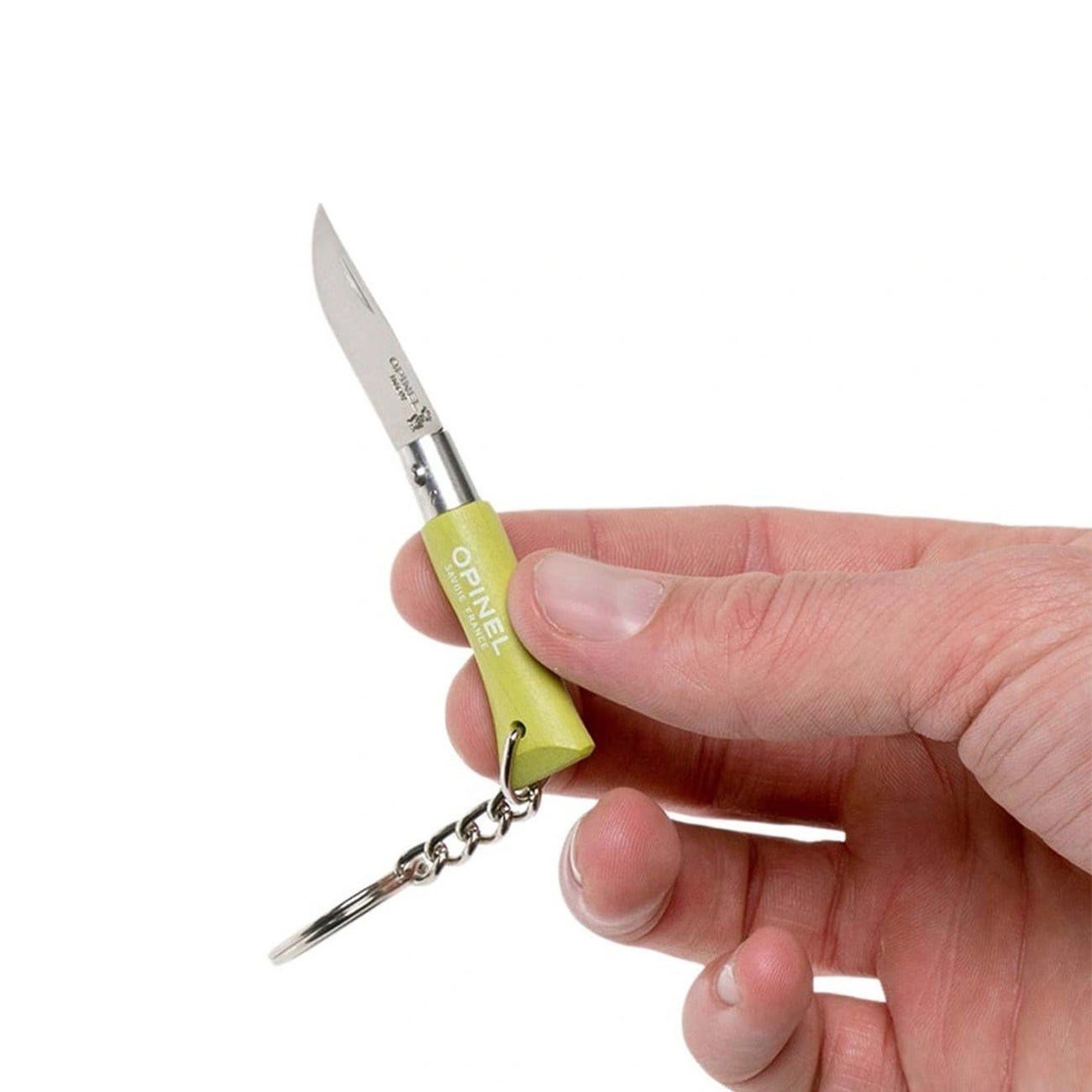Opinel N°02 Gürgen Saplı Inox Anahtarlık Çakı Cam Göbeği