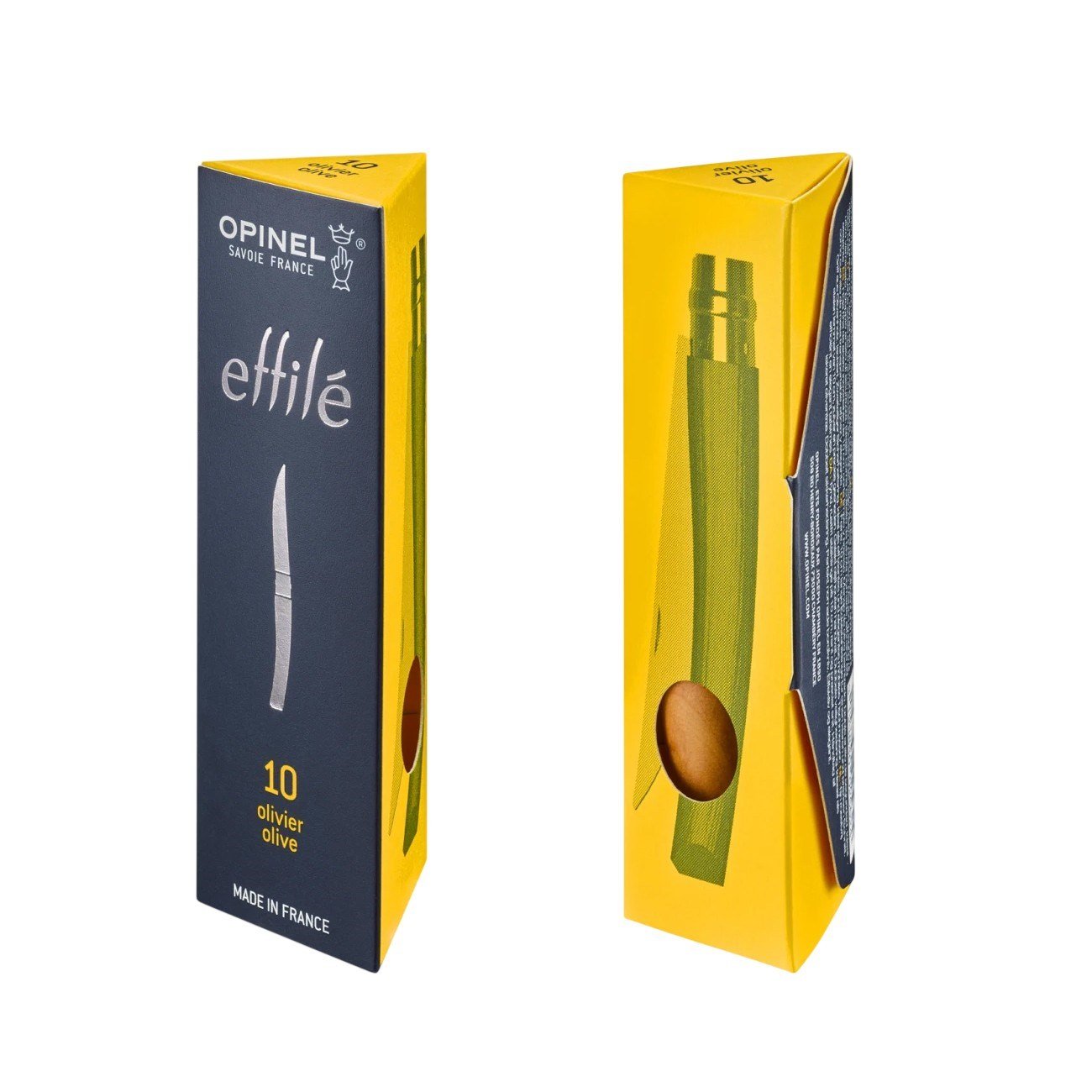 Opinel N°10 Effile Zeytin Saplı, İnce ve Keskin Çelik Çakı