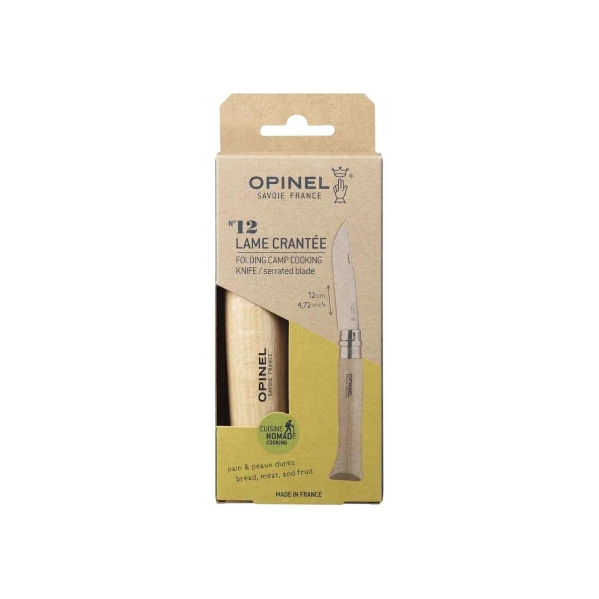 Opinel N°12 Tırtıklı Inox Paslanmaz Çelik Çakı