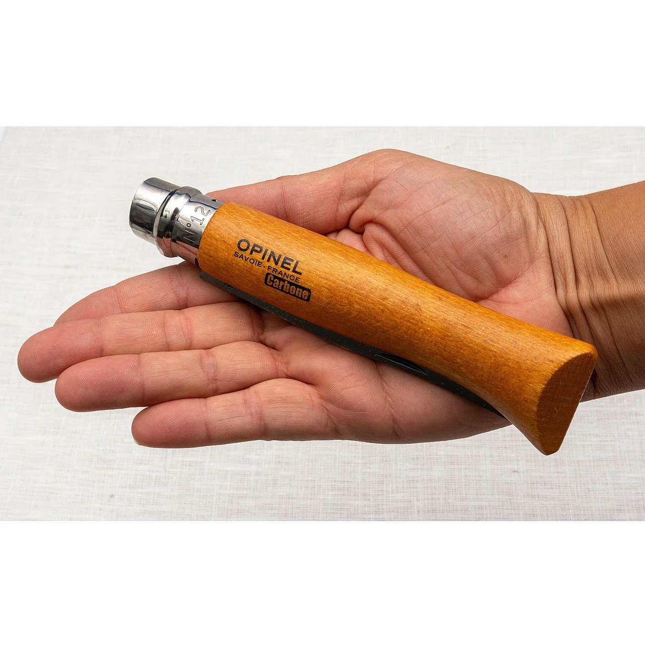 Opinel N°12 Vernikli Kayın Saplı Karbon/Çelik Çakı 