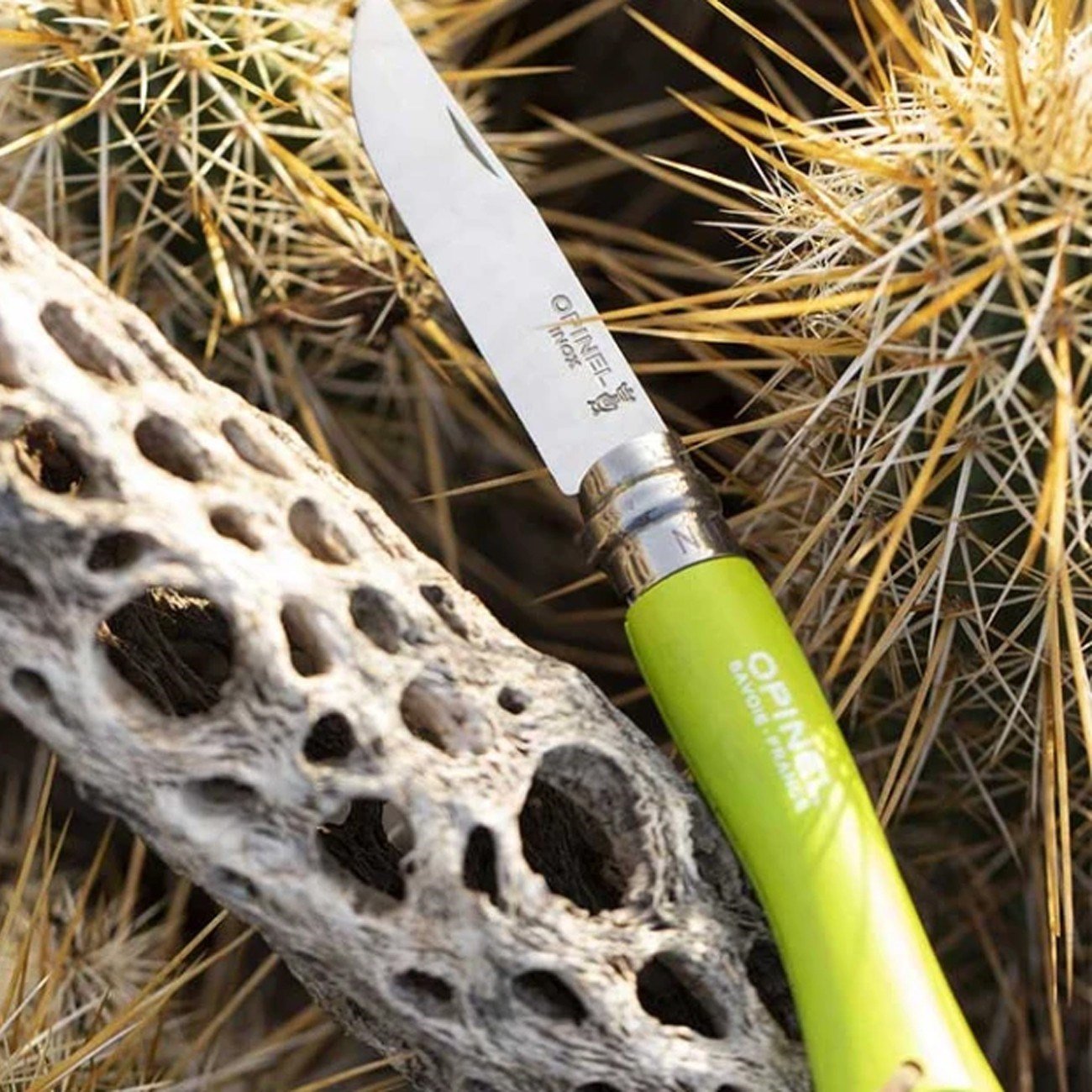Opinel N°7 Gürgen Saplı Trekking Inox/Çelik Çakı Açık Yeşil