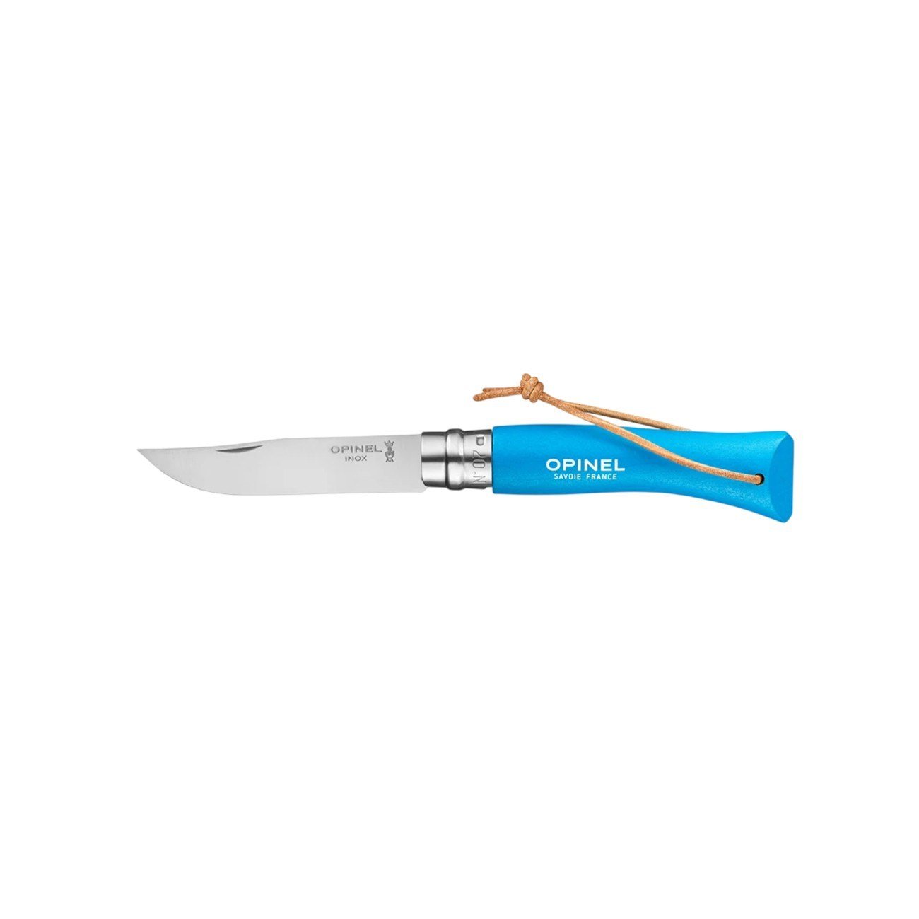 Opinel N°7 Gürgen Saplı Trekking Inox/Çelik Çakı Cam Göbeği Mavi