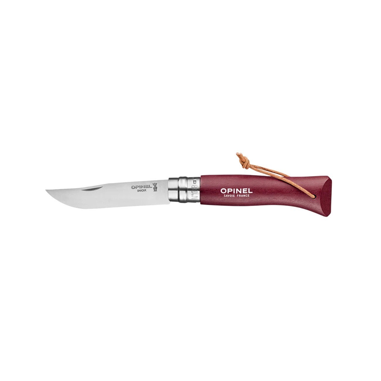Opinel N°8 Gürgen Saplı Trekking Inox/Çelik Çakı Bordo