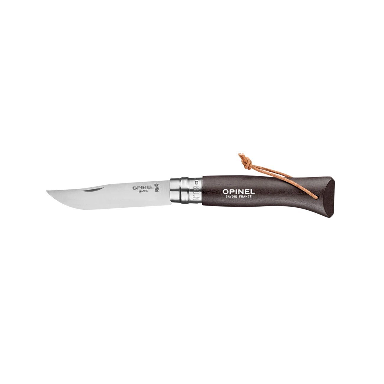 Opinel N°8 Gürgen Saplı Trekking Inox/Çelik Çakı Koyu Kahverengi