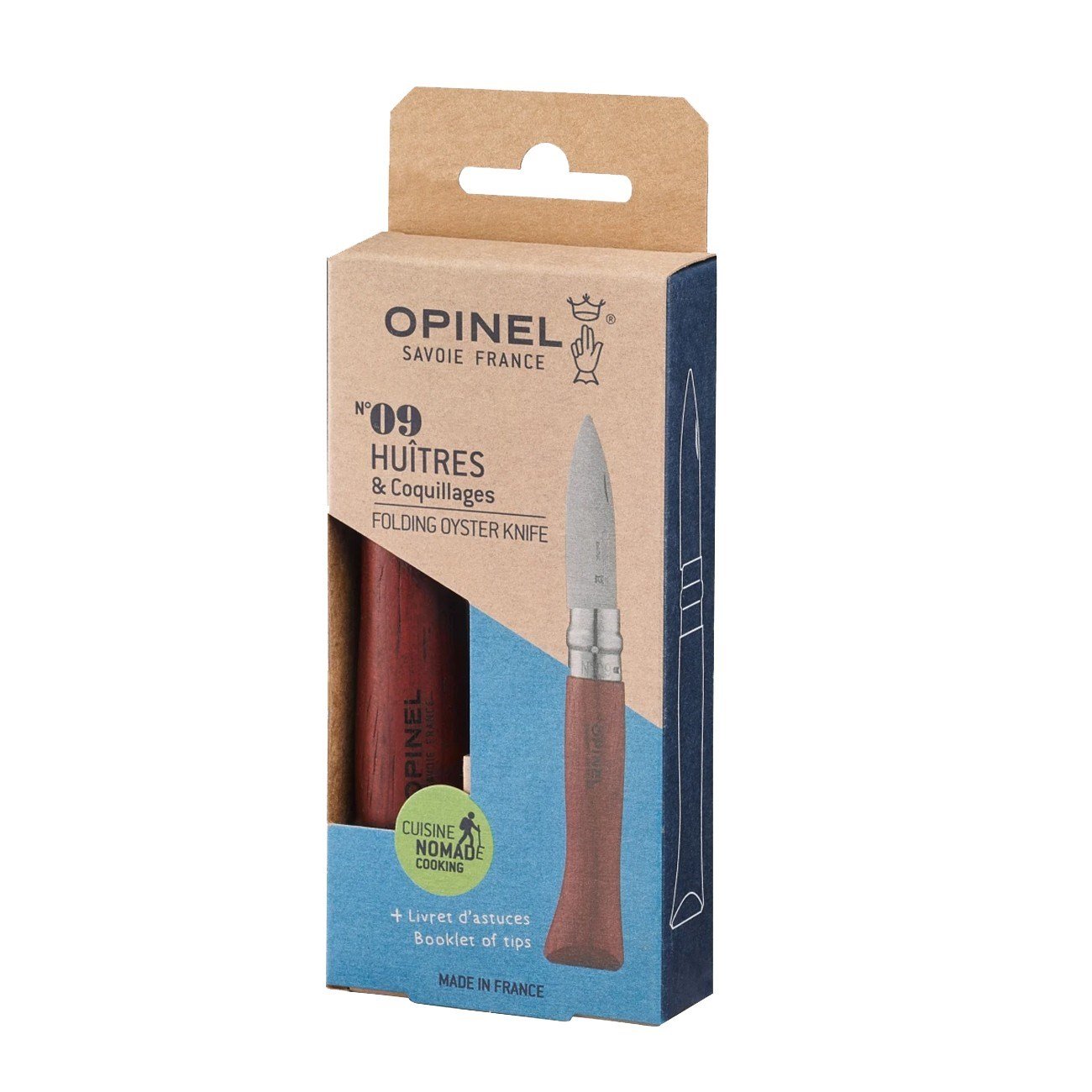 Opinel N°9 Paduk Saplı İstiridye ve Midye Çakısı