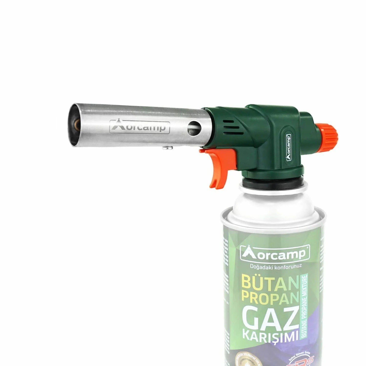 Orcamp Profesyonel Pürmüz Başlık + 5 Adet 227 Gram Gaz Kartuş Seti