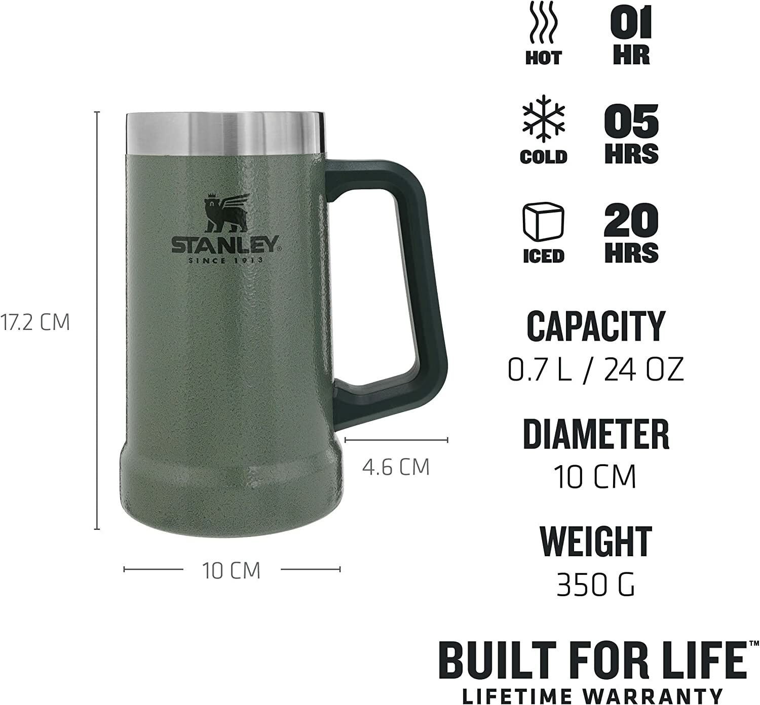 Stanley Adventure Vakumlu 0.70 Lt. Termos Bardak Yeşil