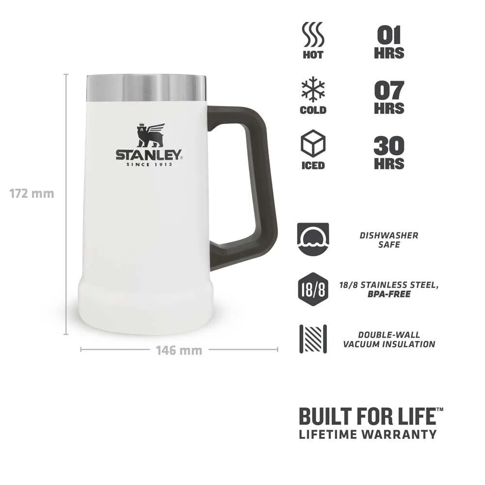 Stanley Adventure Vakumlu 0.70 Lt. Termos Bardak Beyaz