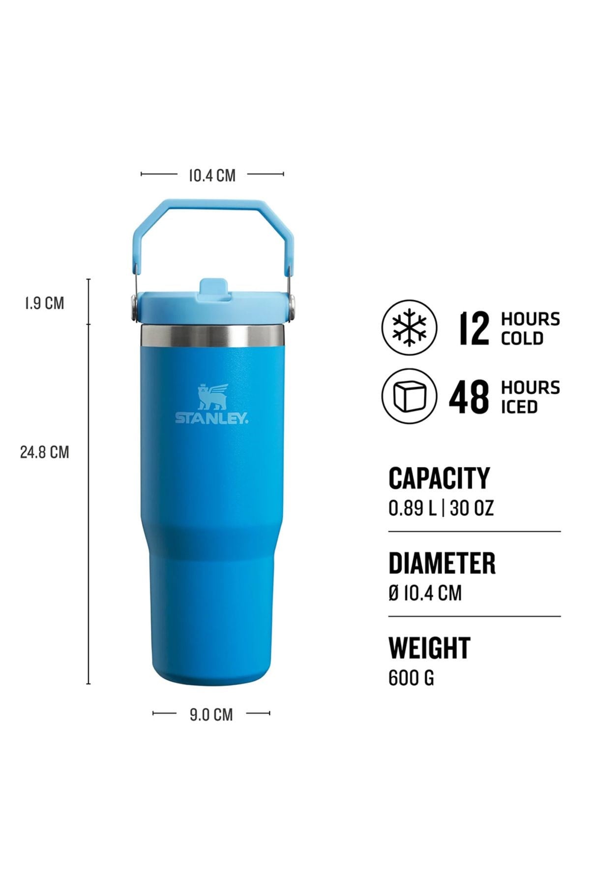 Stanley The IceFlow Flip Straw Pipetli Termos Bardak 0,89 LT