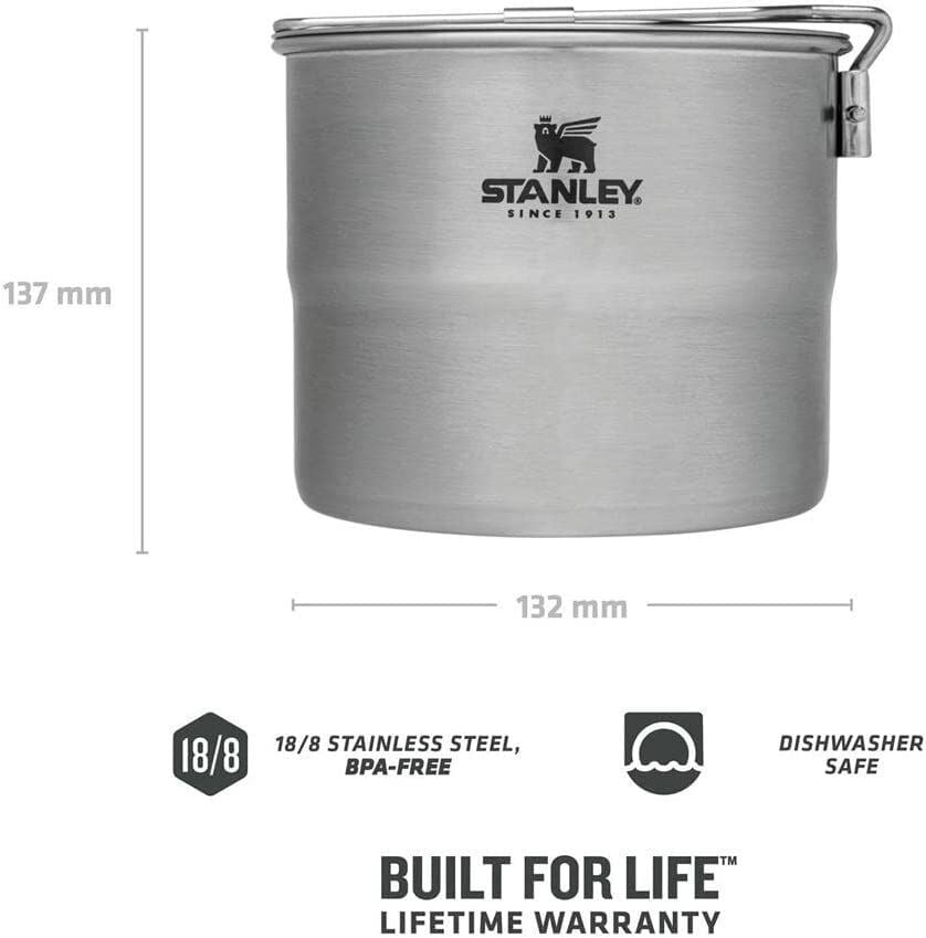 Stanley Üniseks – Yetişkin Cook Set For Two Pişirme Seti, Gri, Yükseklik: 11 Cm