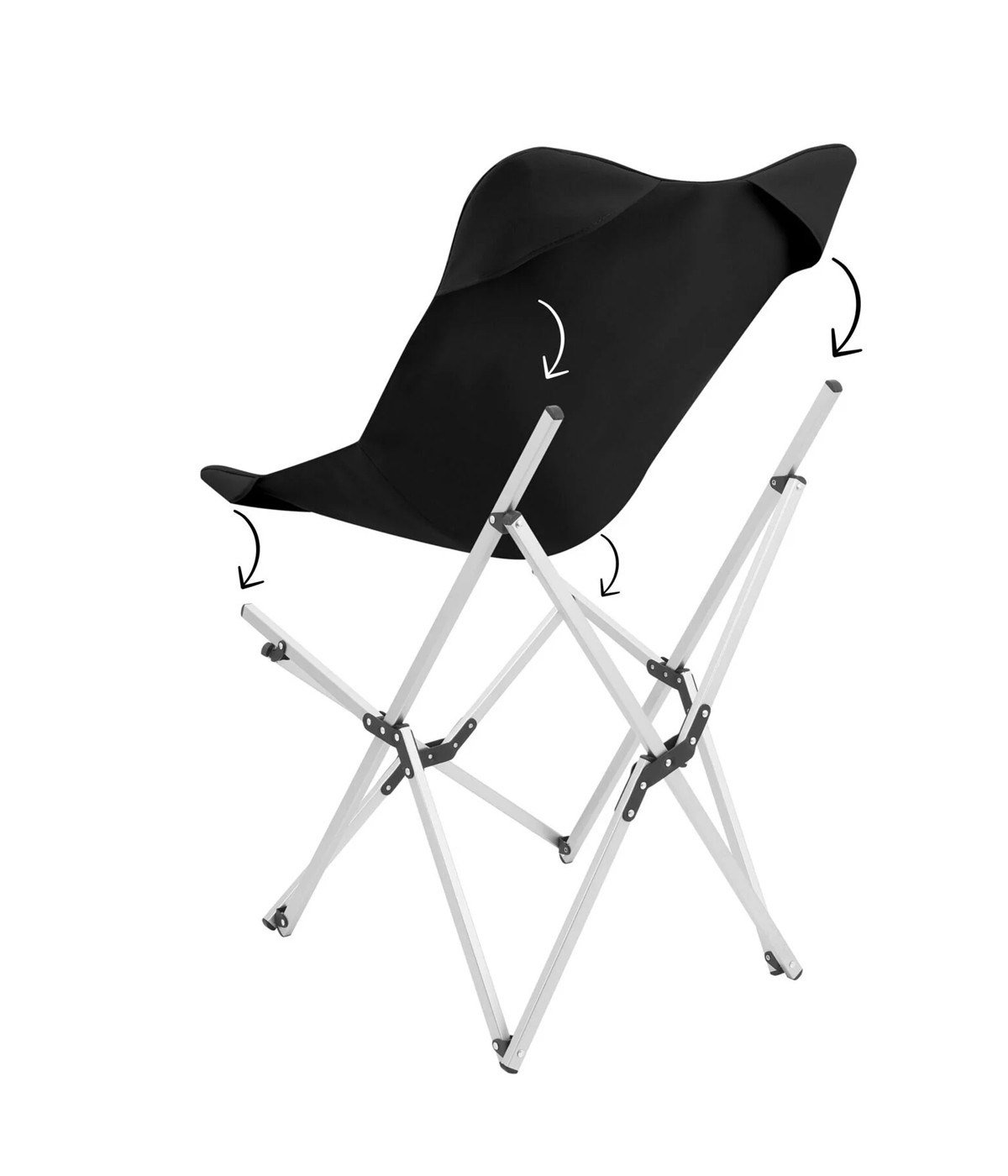 Yek Outdoor 2 Kişilik Alüminyum Kamp Masa Sandalye Seti - Gri 
