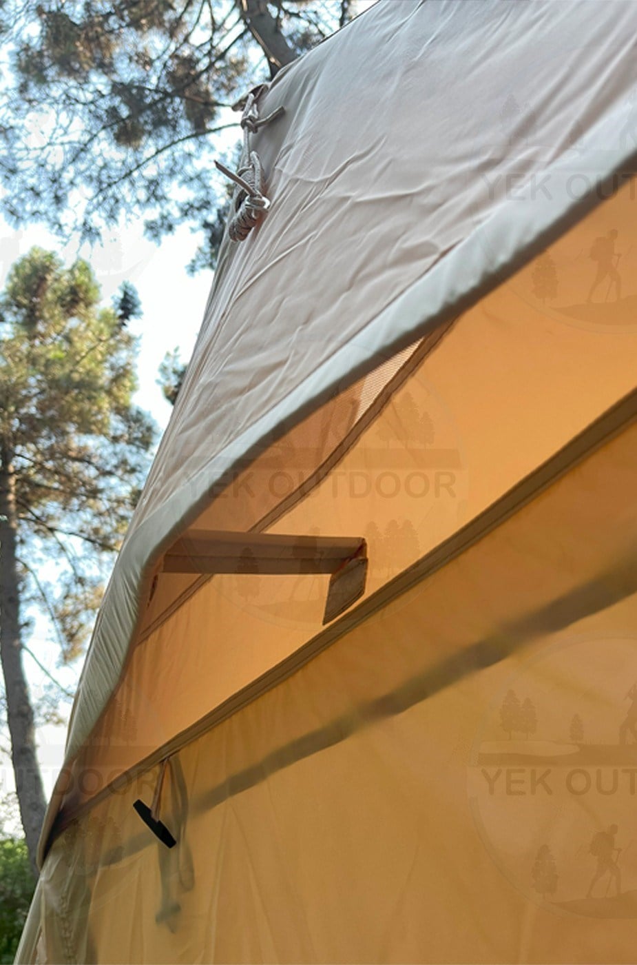 Yek Outdoor 420D Oxford 6 Kişilik 4 Mevsim Soba Çıkışlı Şişme Kamp Çadırı – Pompalı, 210x300x190 cm